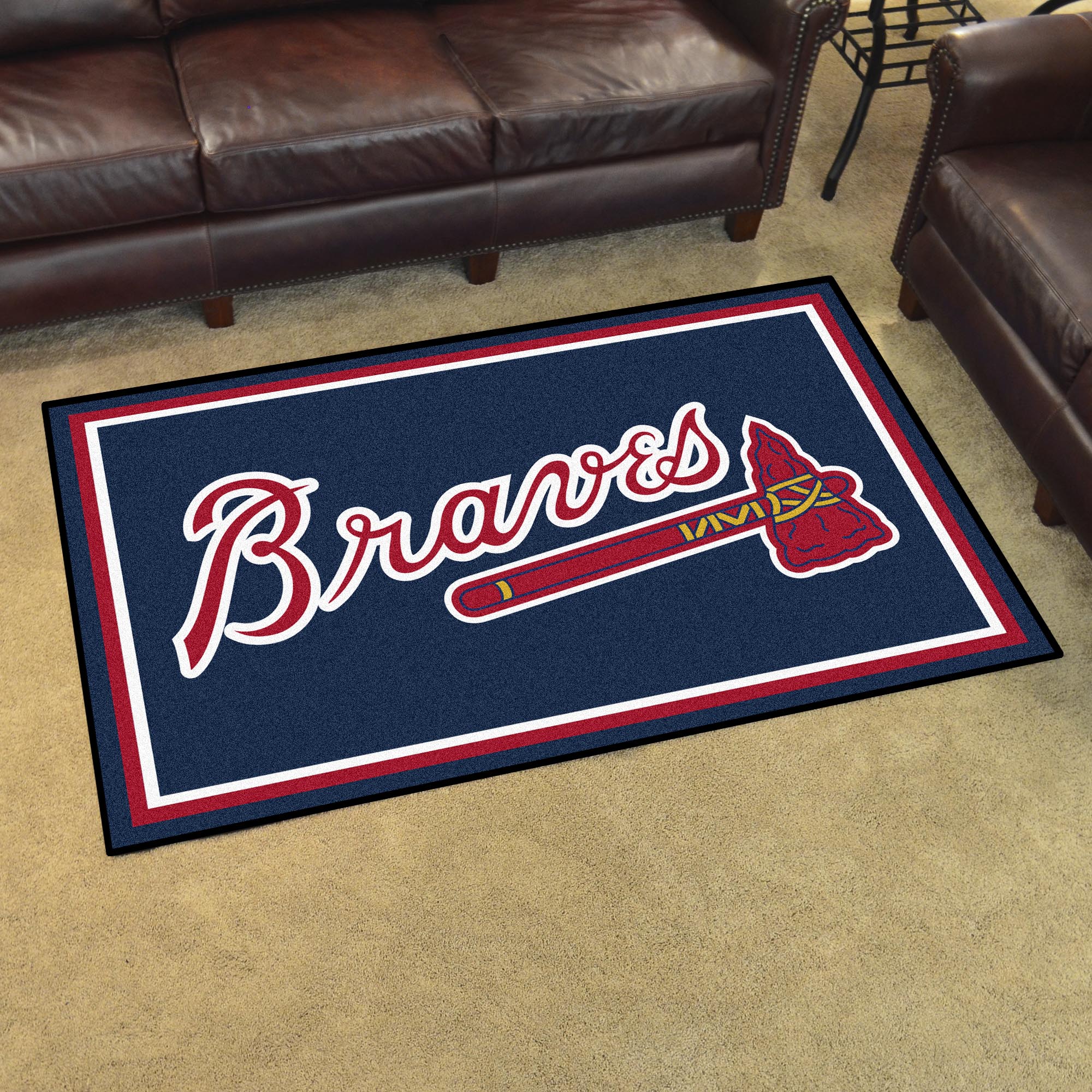 FANMATS MLB 4x6 Rug 4 X 6 (ft) Blue Indoor Solid Area Rug In The Rugs ...