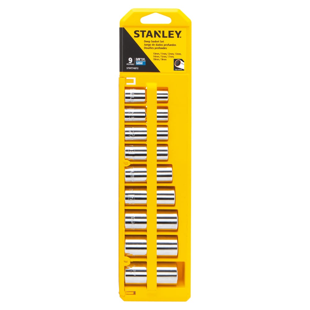 Stanley STMT74872 9-Piece Metric 3/8-in Drive 12-point Socket Set