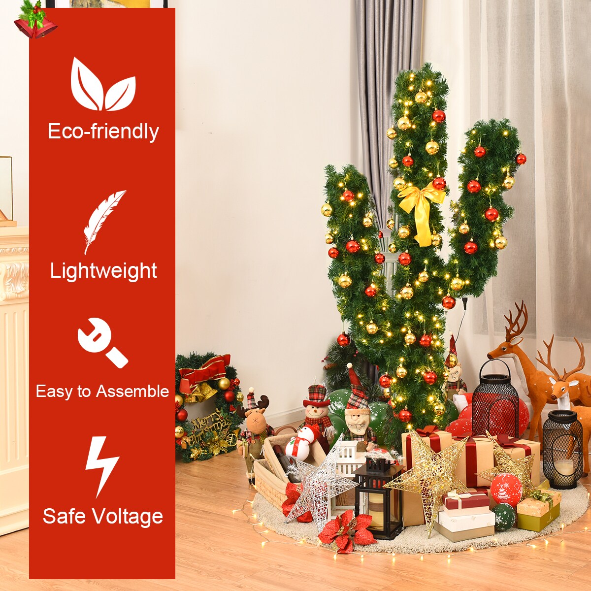 Costway CM20644 Artificial-Christmas-Trees - View #4