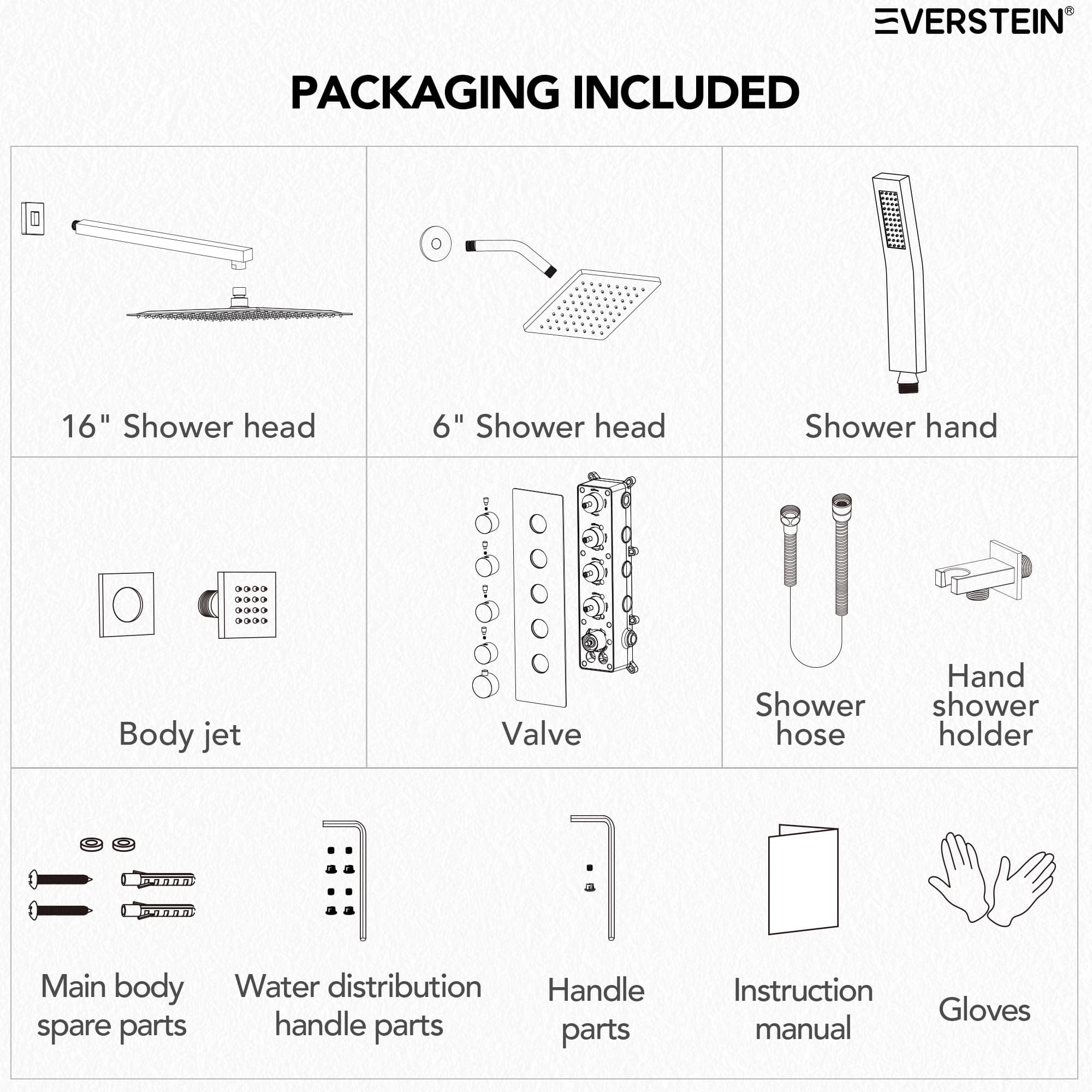 EVERSTEIN SFS-1064-NK16 Tub-Shower-Faucets - View #11
