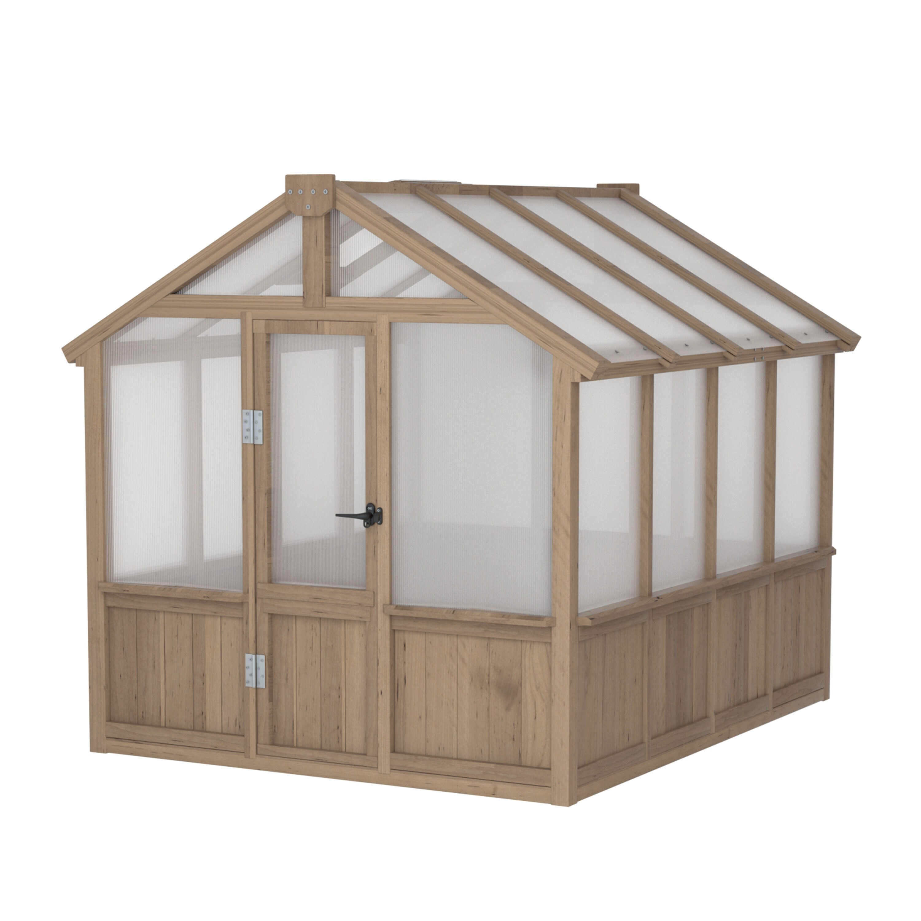 VEIKOUS PG0101-WD-51 Wood Greenhouse 6-ft L x 10-ft W x 7-ft H Yellow Greenhouse