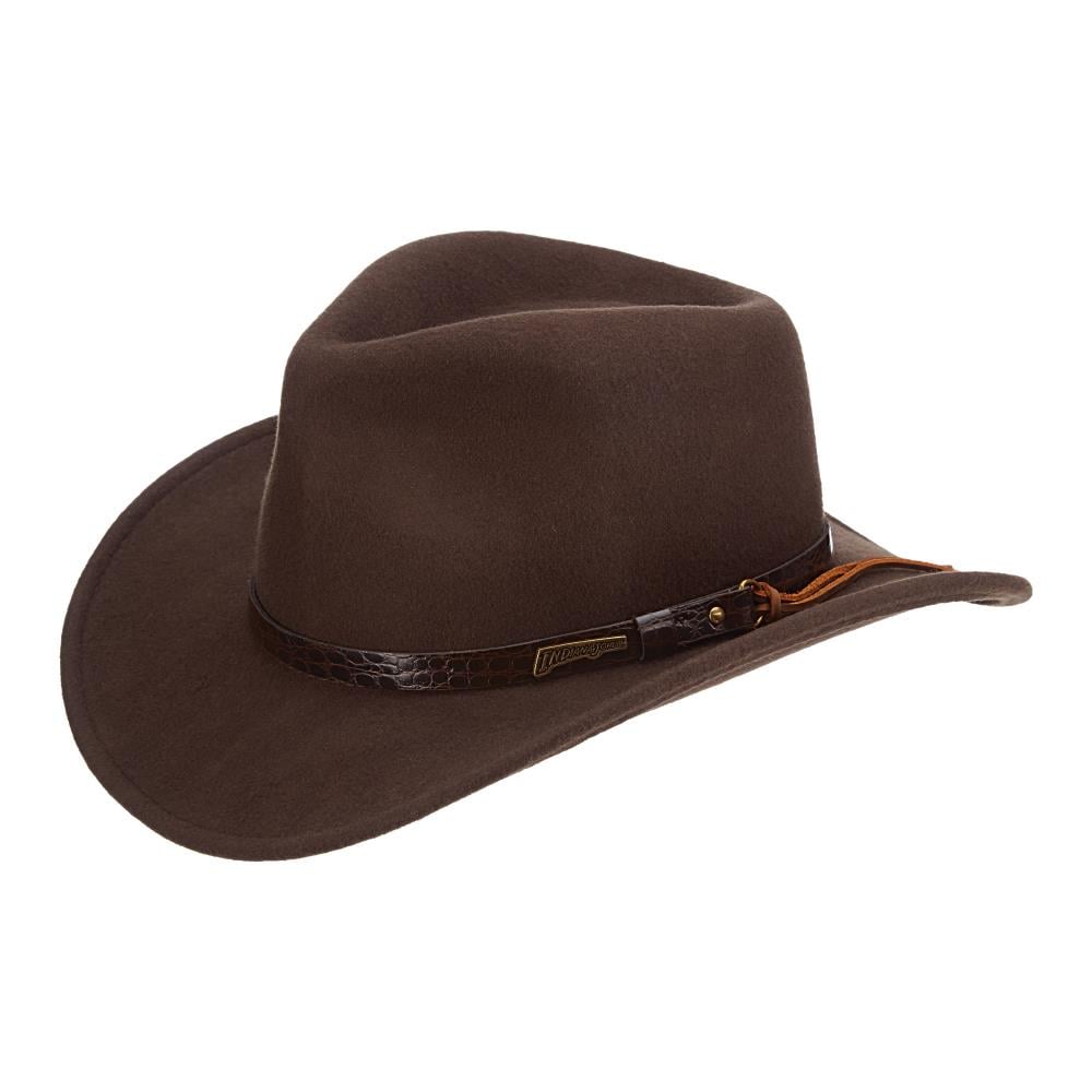 Dorfman Pacific Men's Brown Wool Wide-brim Hat (XX-large) at