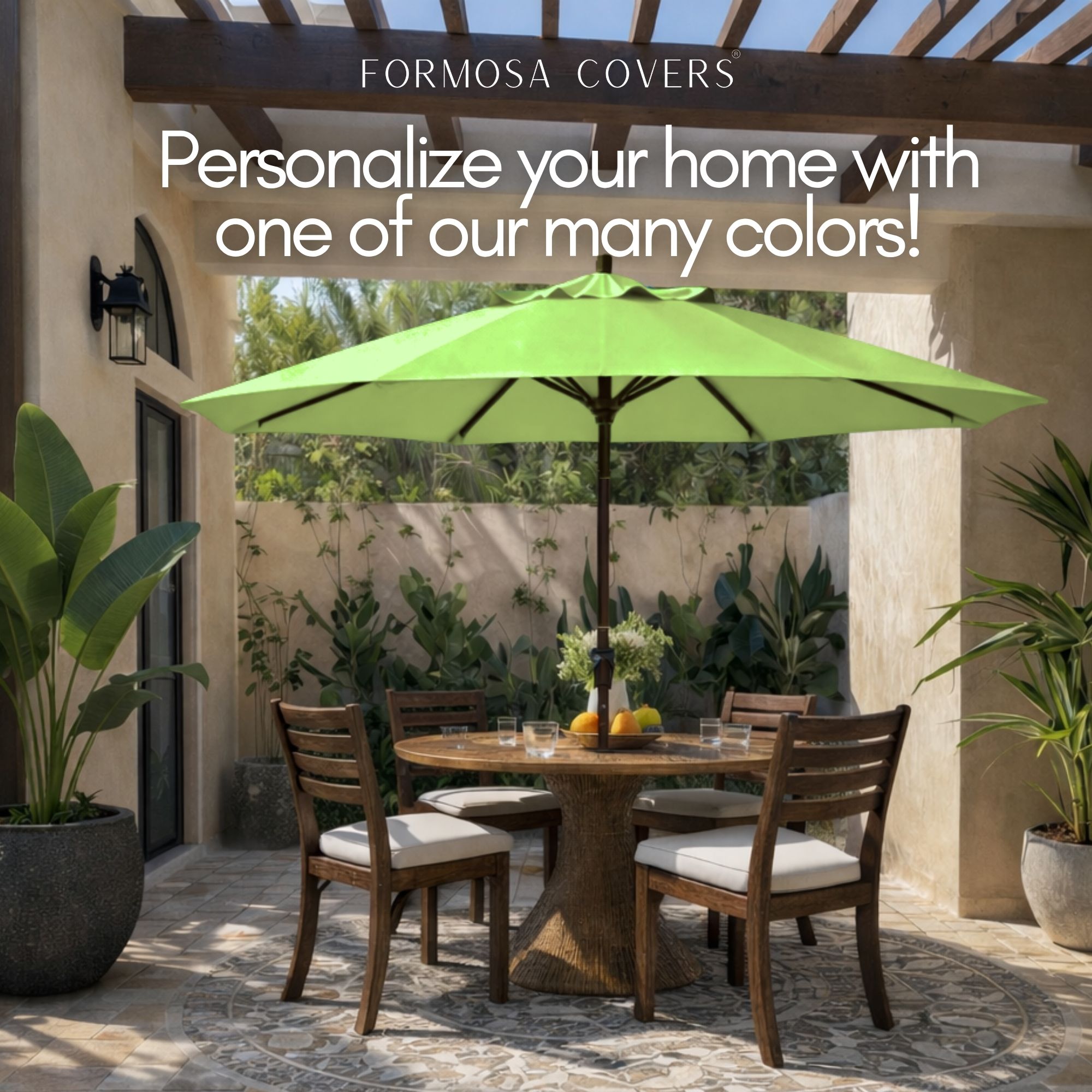 Formosa Covers TOP 9X8 LIME Patio-Umbrella-Accessories - View #6