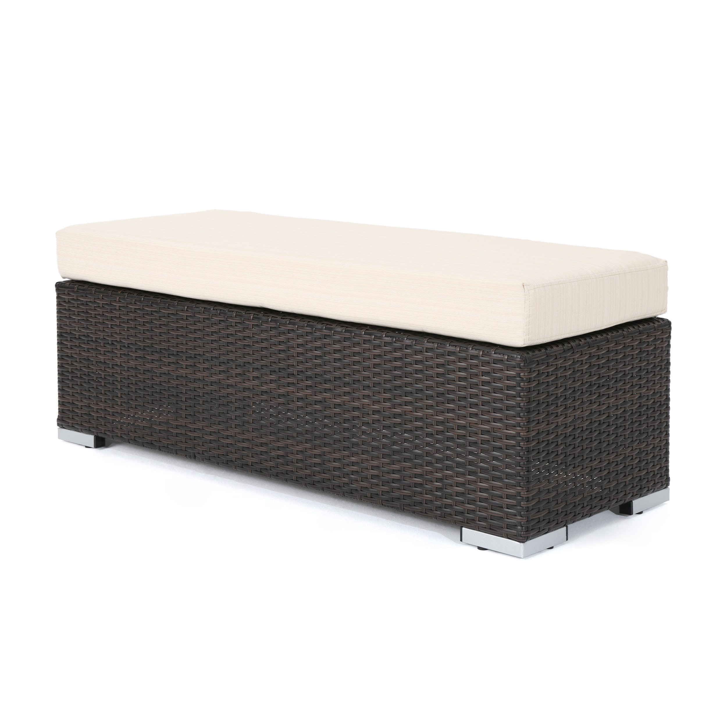 Clihome CL-NI-62571-1 20-Inches W x 15-Inches H Brown Aluminum Love seat Bench