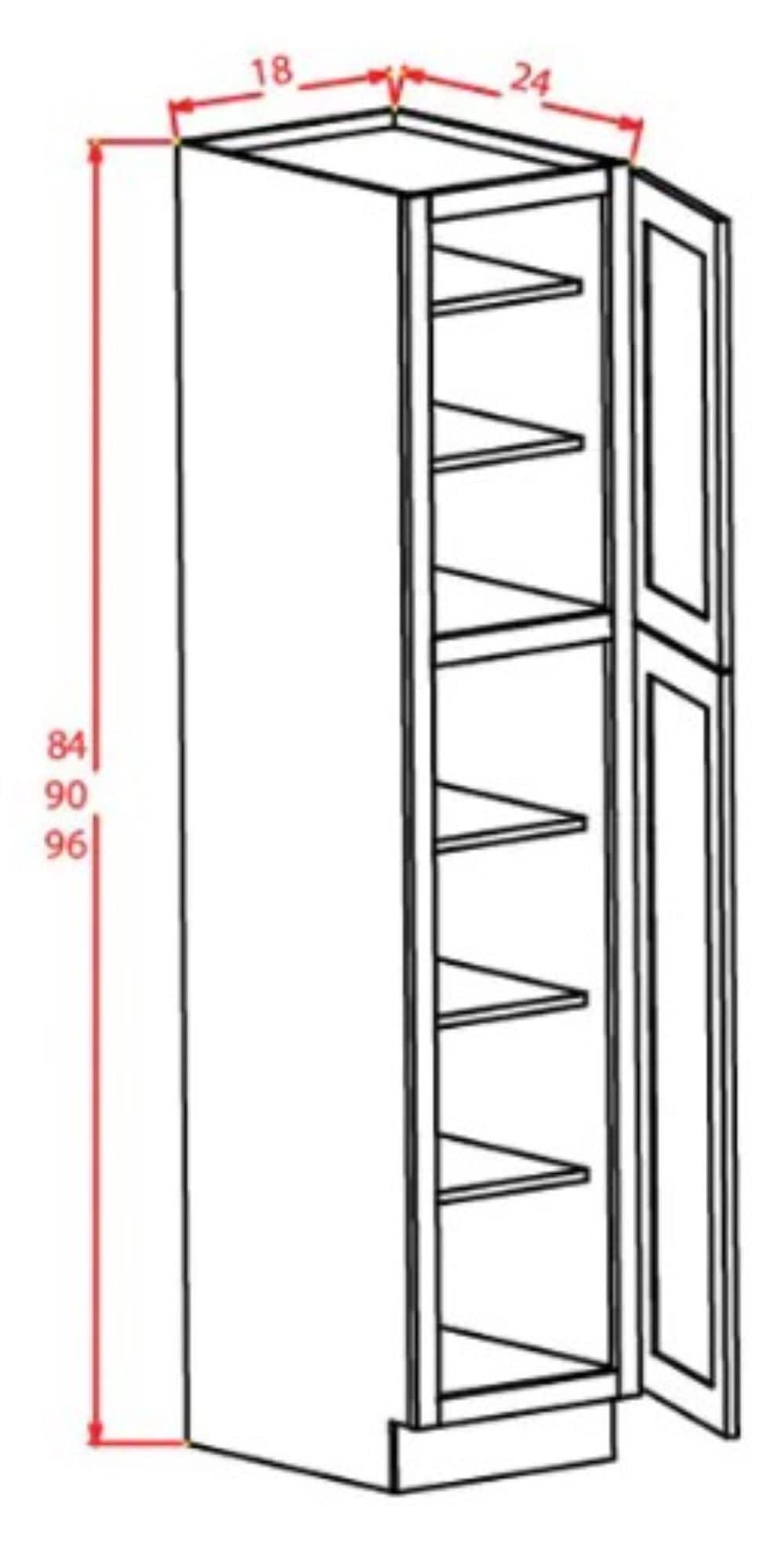 RELIABILT 18-in W x 84-in H Wood Brown Freestanding Utility Storage Cabinet