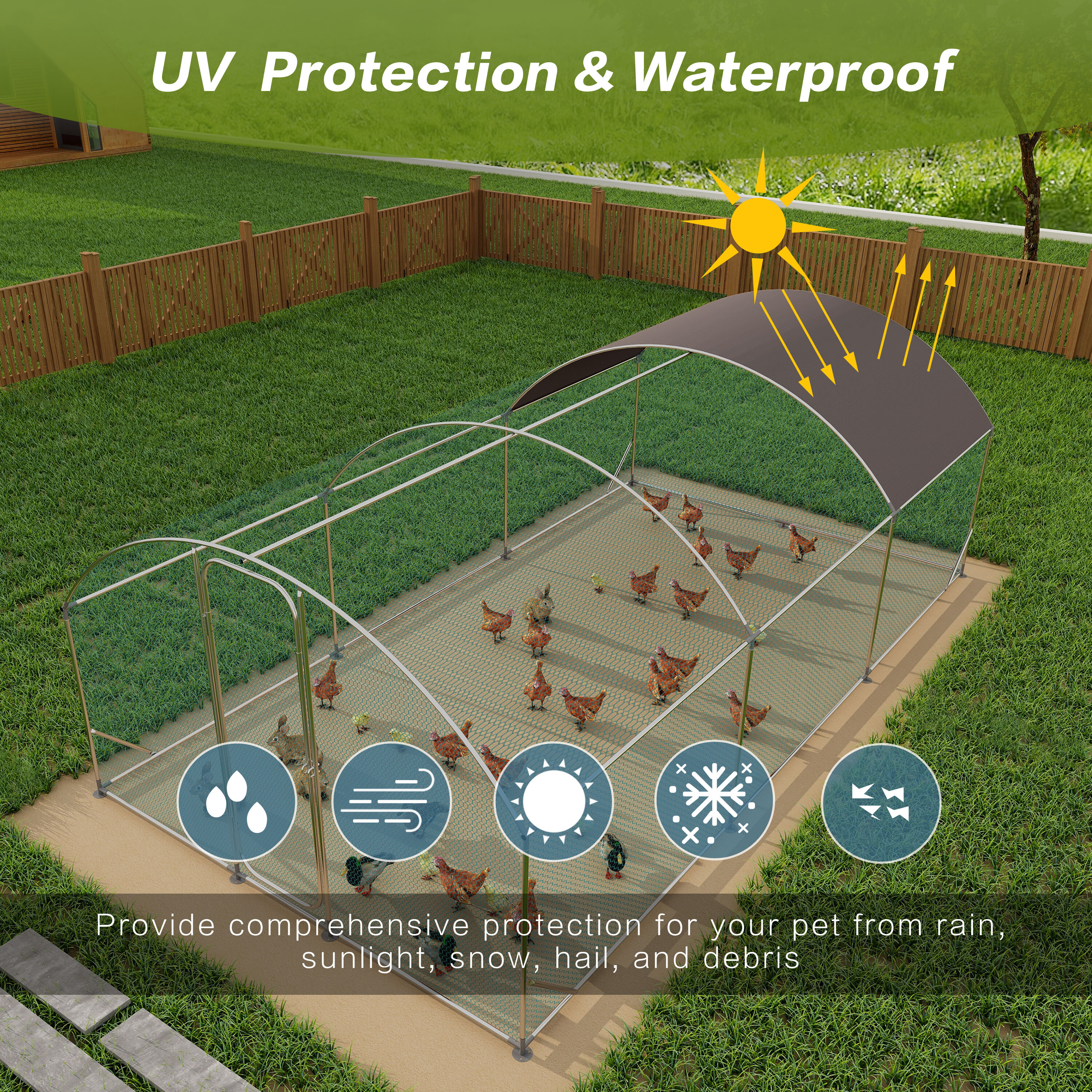 Maocao Hoom JLS00022 Chicken-Coops-Rabbit-Hutches - View #3