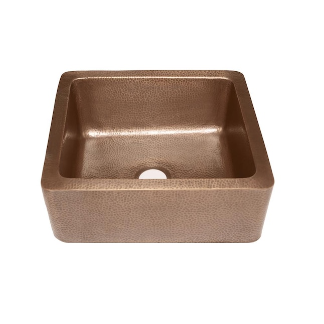 Monet Farmhouse Apron Front Handmade Pure Solid Copper 25 in. Single Bowl Kitchen Sink in Antique Copper Monet Farmhouse Apron Front Handmade Pure Solid Copper 25 in. Single Bowl Kitchen Sink in Antique Copper