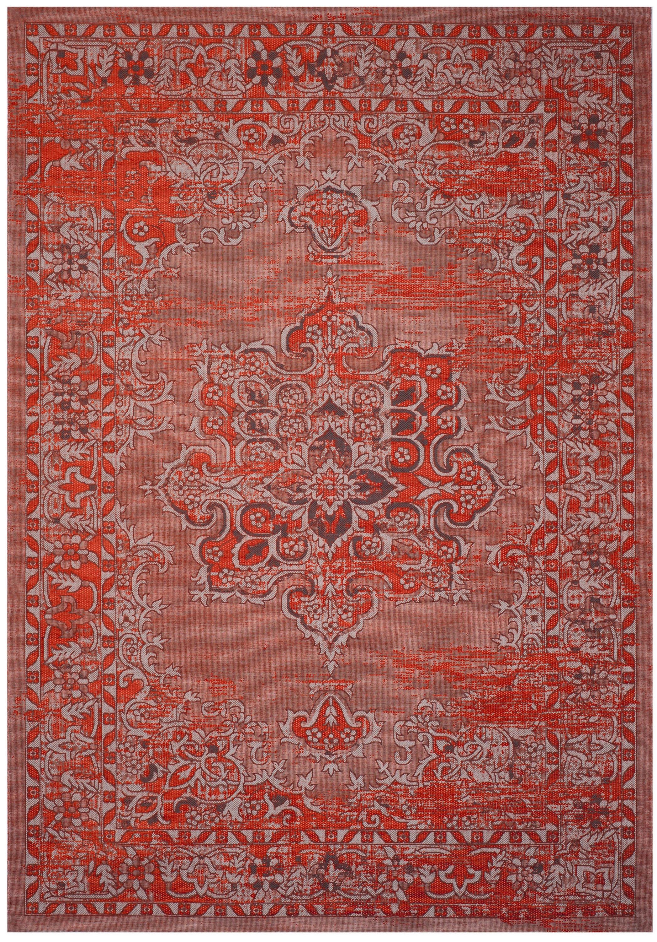 Safavieh PAL124-7941-8 Palazzo Siena 8 x 11 (ft) Loomed Synthetic Orange/Light Gray Rectangular Indoor Distressed/Overdyed Vintage Area rug