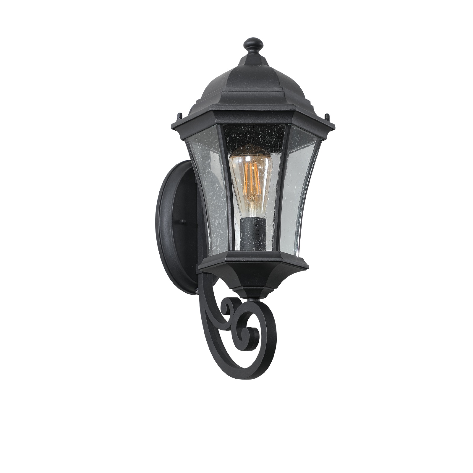 Iseryn Outdoor Wall Lights 1 -Light 19.5-in H Black Hardwired Outdoor Wall Light