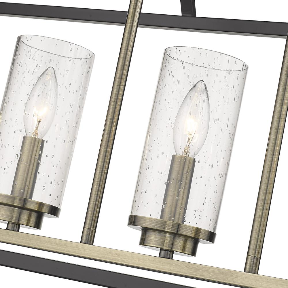 Golden Lighting 4309-LP BLK-AB-SD Pendant-Lights - View #5