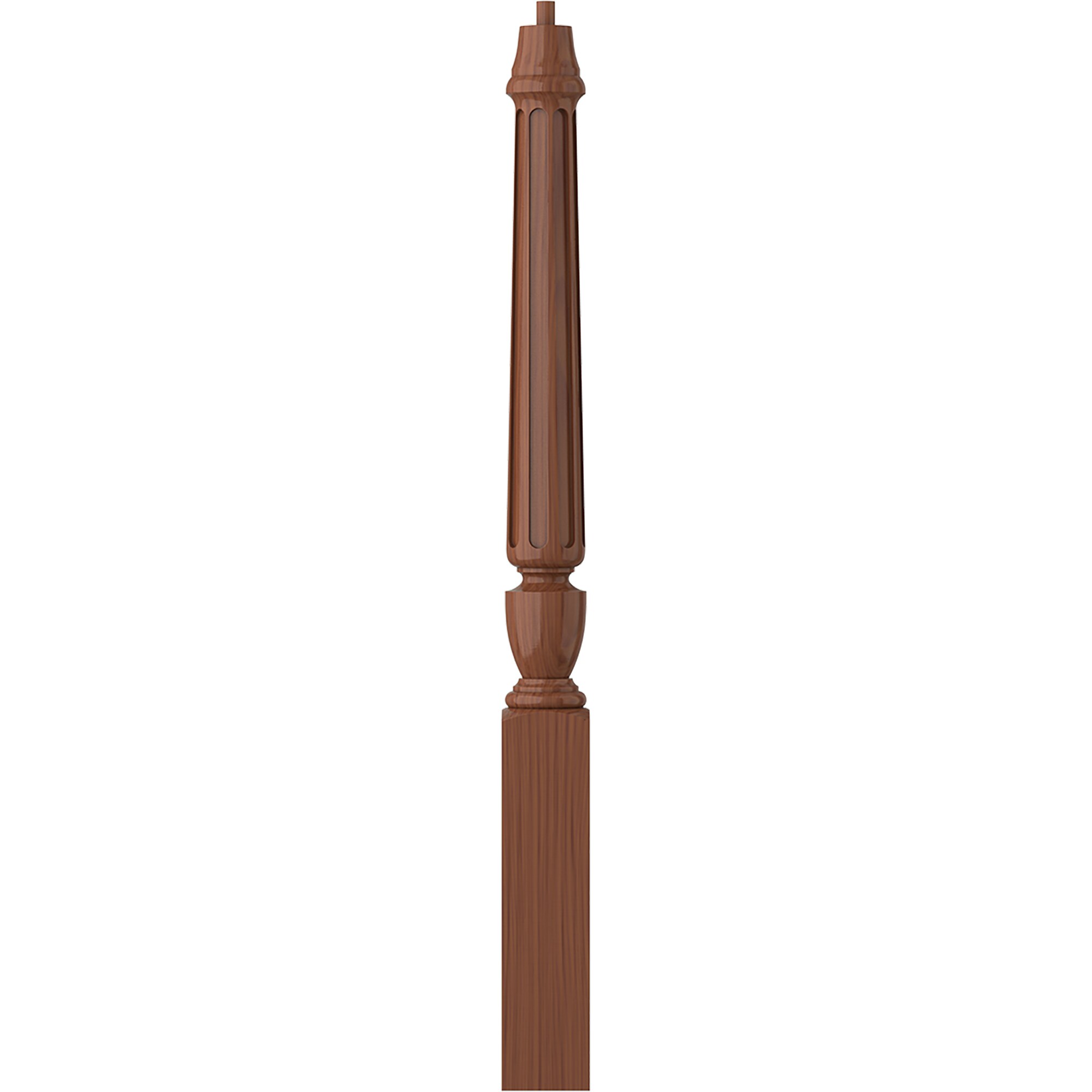 L.J. Smith Stair Systems LJF-3010-HC Regent 3.5-in x 43-in Unfinished Heart cherry Starting Stair Newel Post