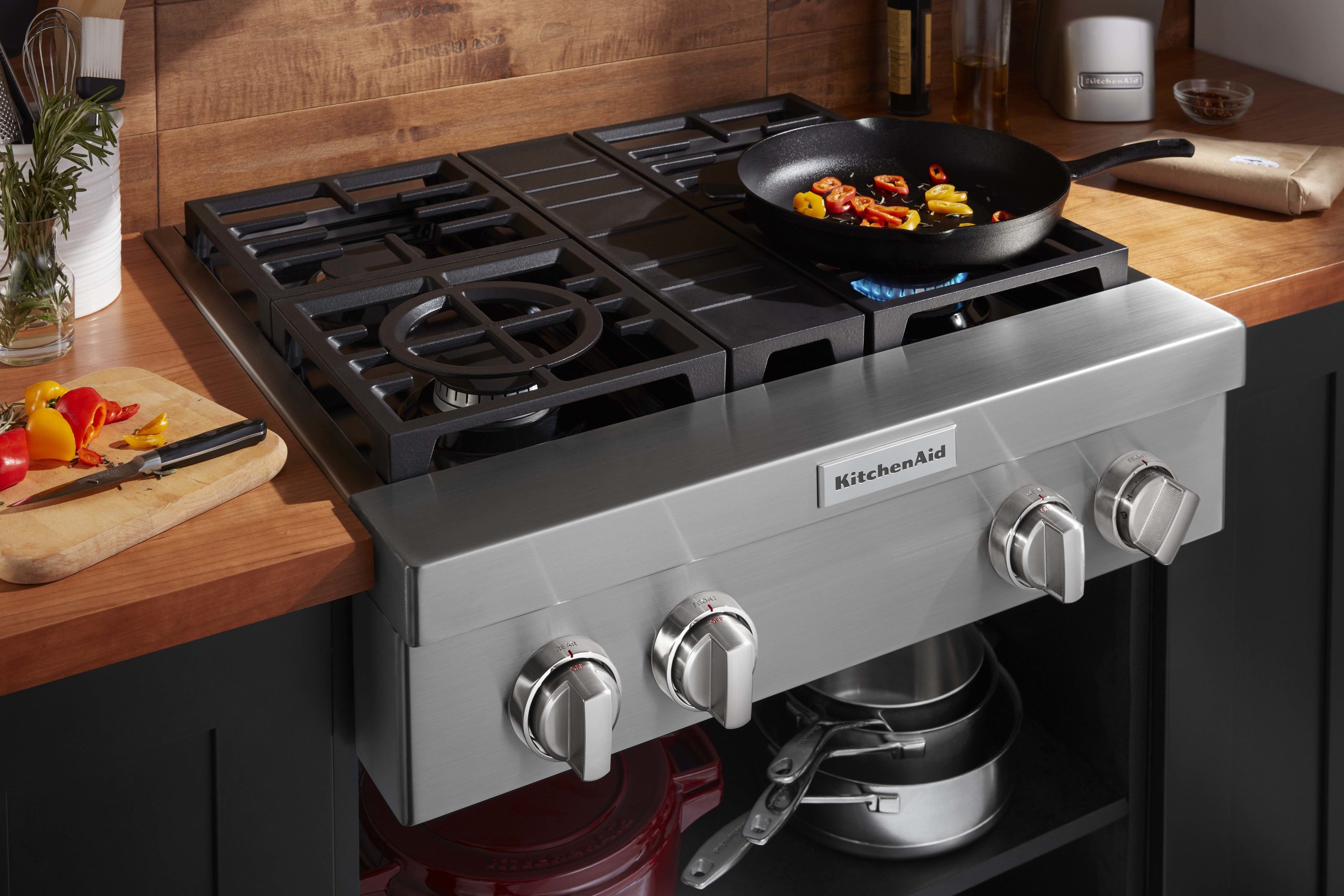 KitchenAid 30 Built-In Gas Cooktop Stainless Steel KCGS550ESS - Best Buy