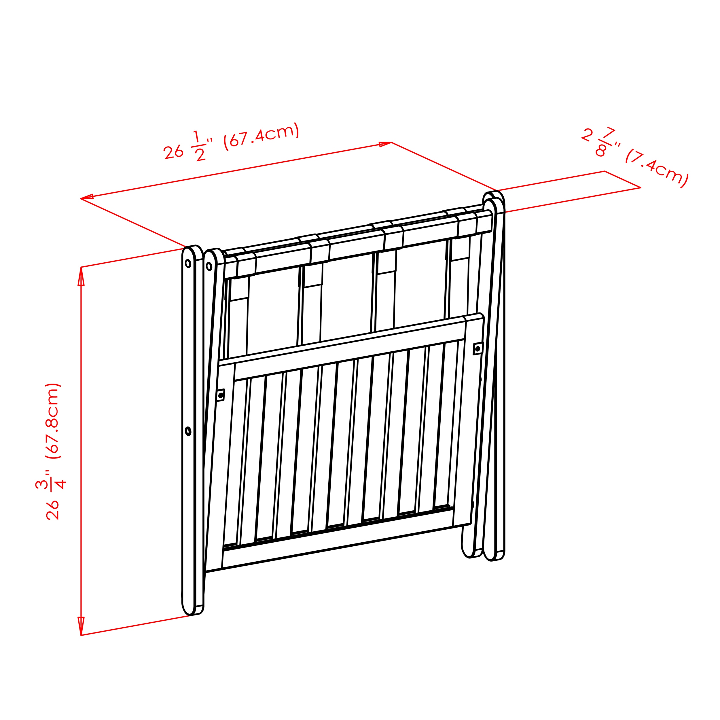 winsome wood reese luggage rack with shelf