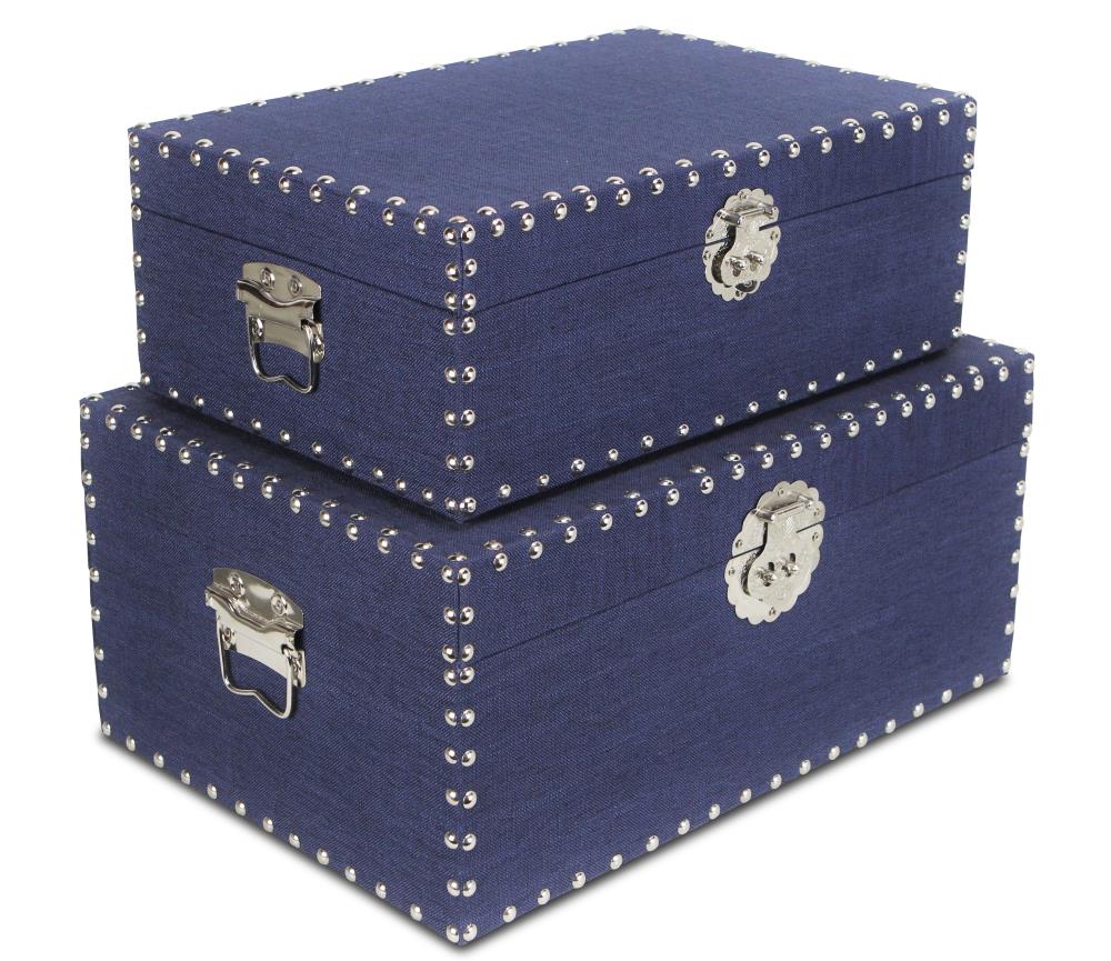 Louis Vuitton Blue Vintage Home decor Boxes