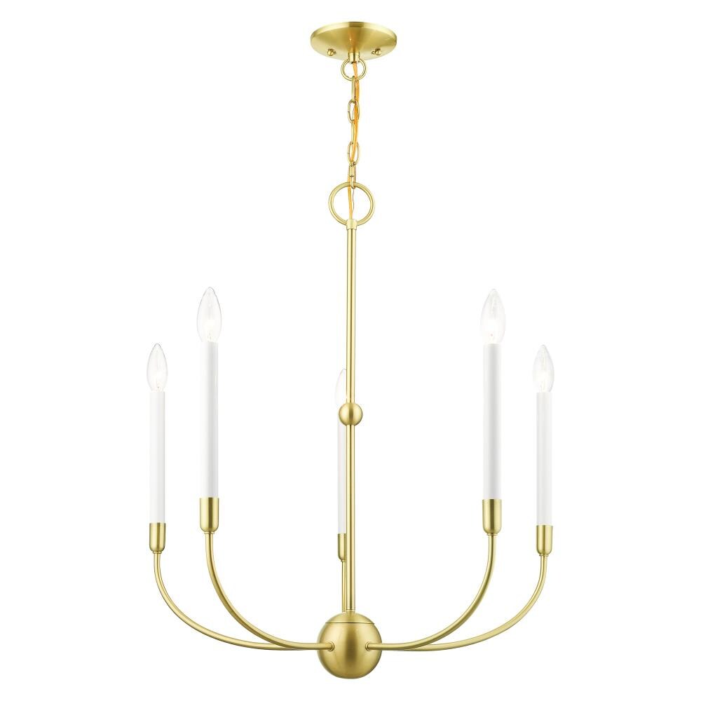 Livex Lighting Williamsburg 12-Light Polished Brass Traditional Dry rated  Chandelier