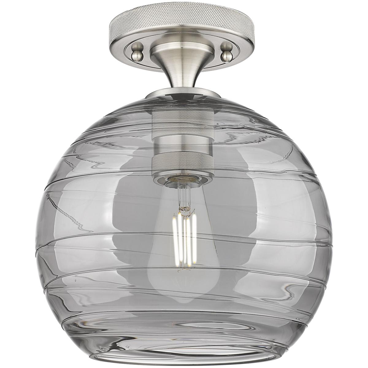 Innovations Lighting 2869688 434-1F-SN-G1213-8SM Crown Point Flush Mount Satin Nickel