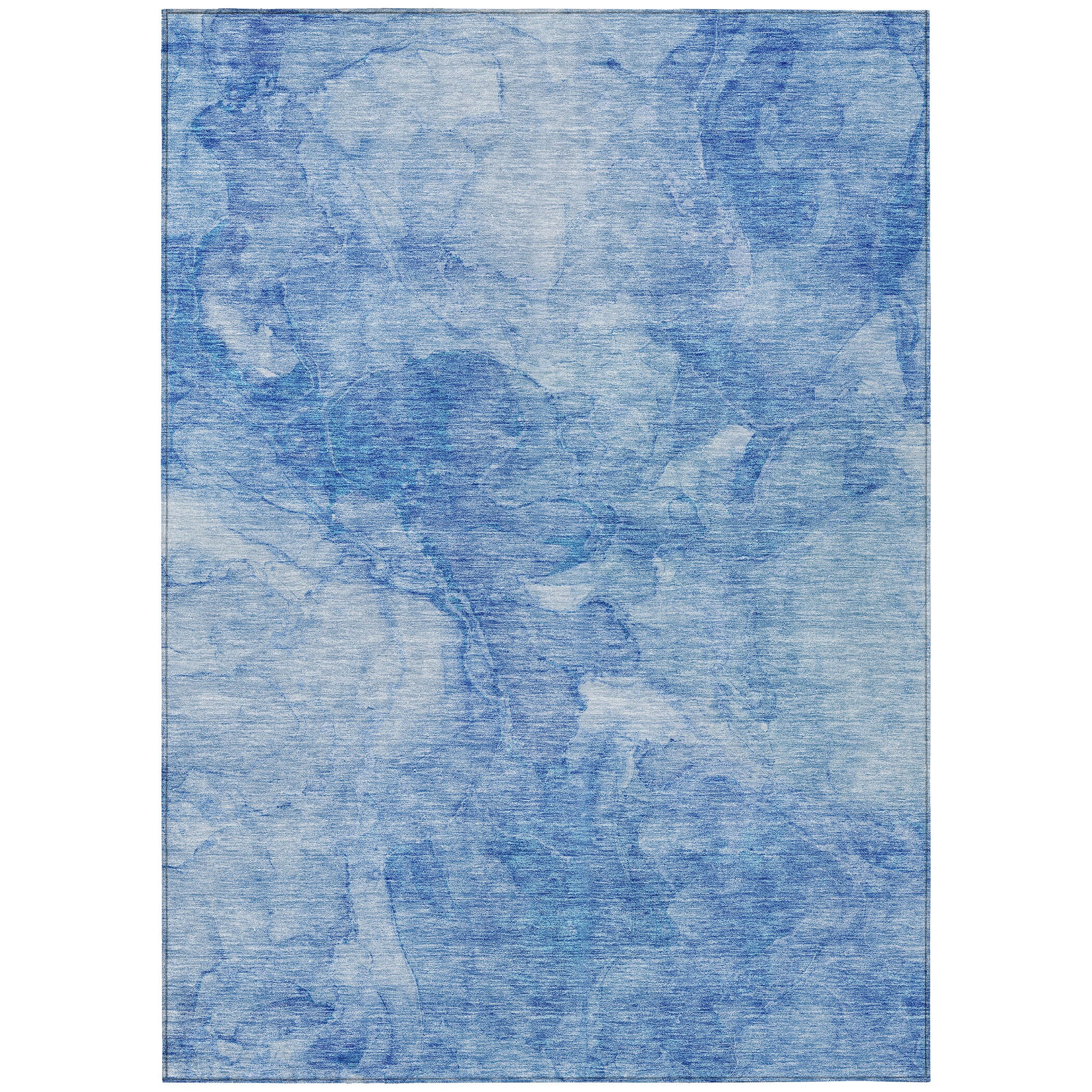 Addison Rugs ACN688BU5X8 Chantille ACN688BU 5 x 7 (ft) Polyester Blue Rectangular Indoor/Outdoor Geometric Machine washable Area rug
