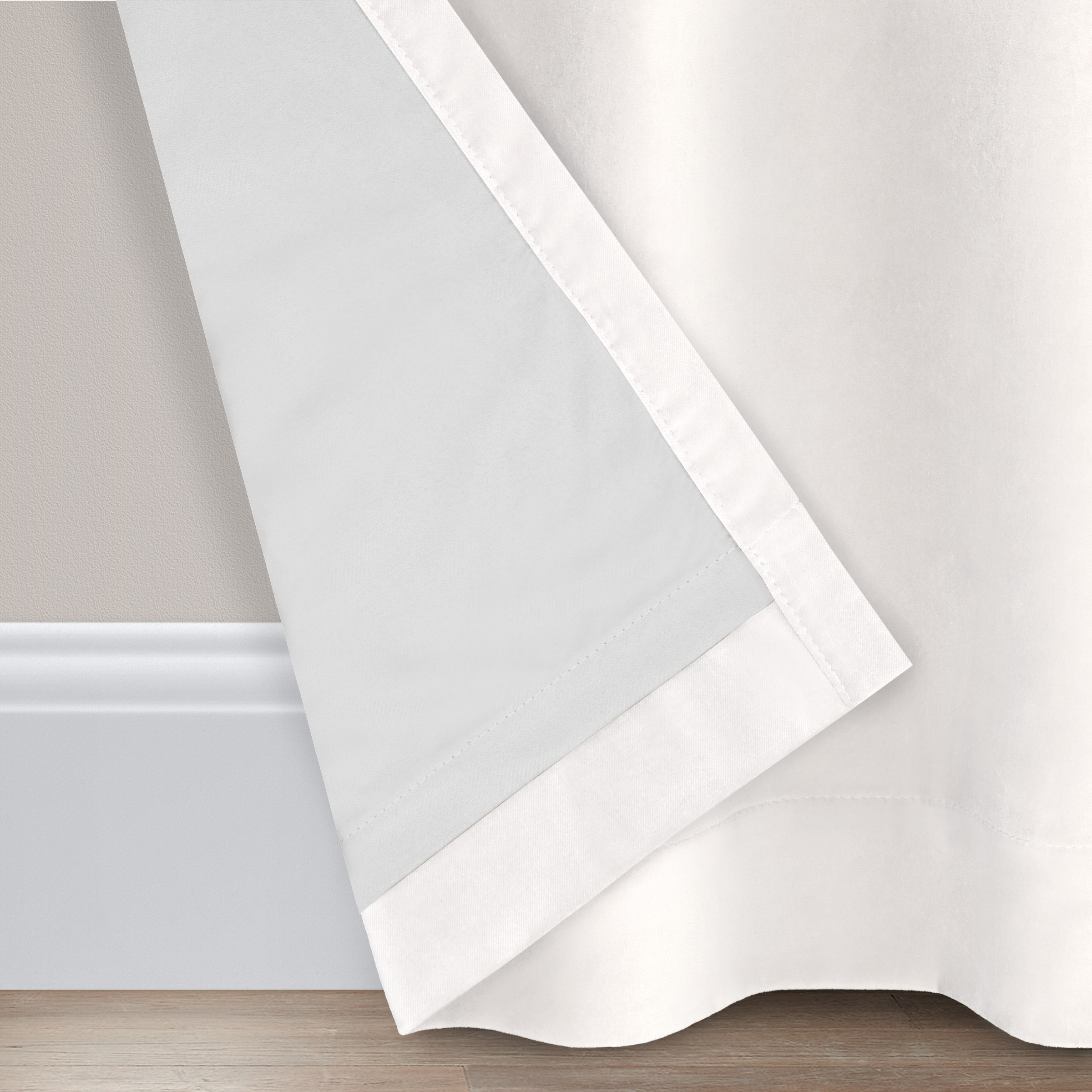 Eclipse 96-in White Blackout Thermal Lined Grommet Single Curtain Panel ...