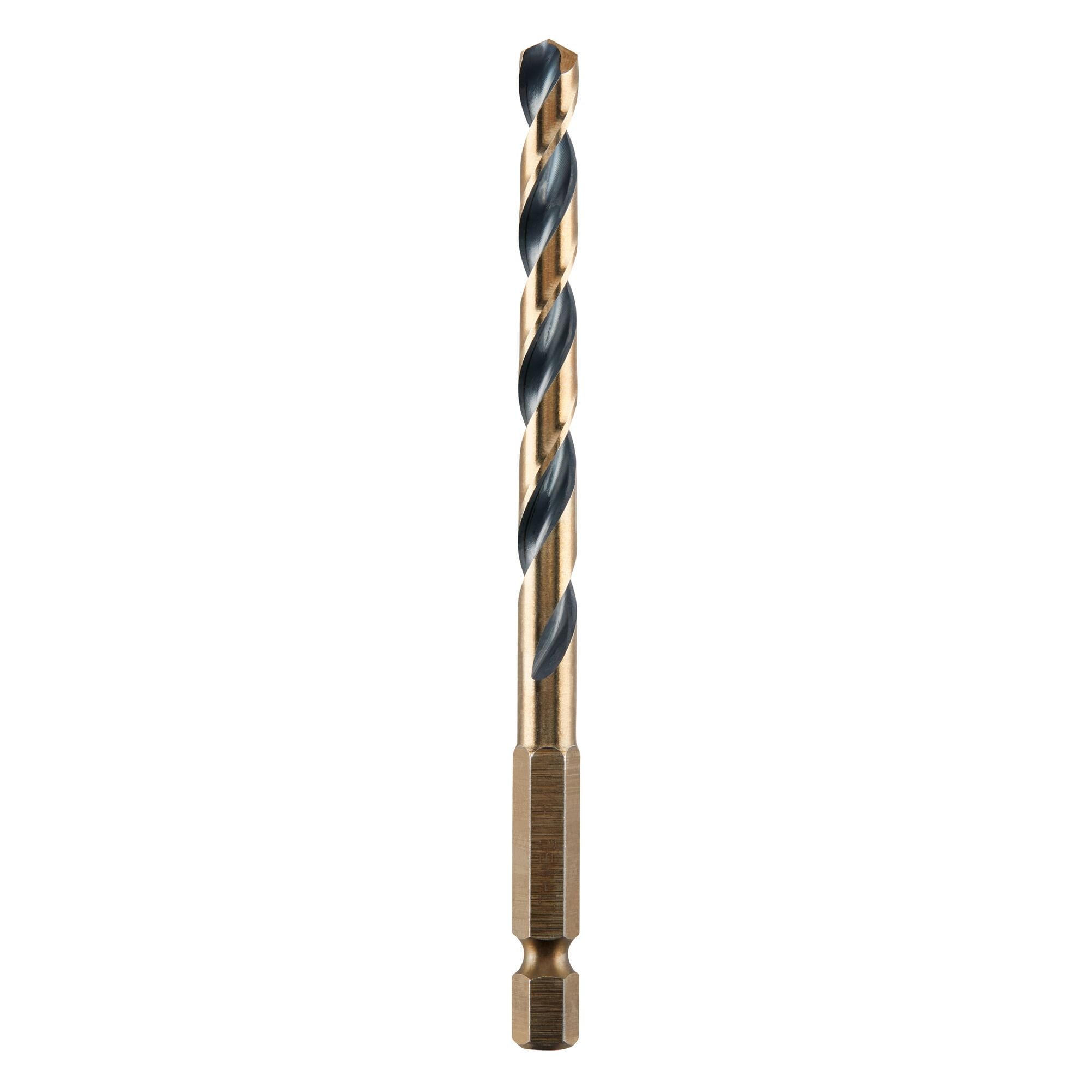DEWALT DWA5016 1/4-in 6.40mm x 4-9/16-in Black and gold coated HSS Jobber length Twist Drill Bit