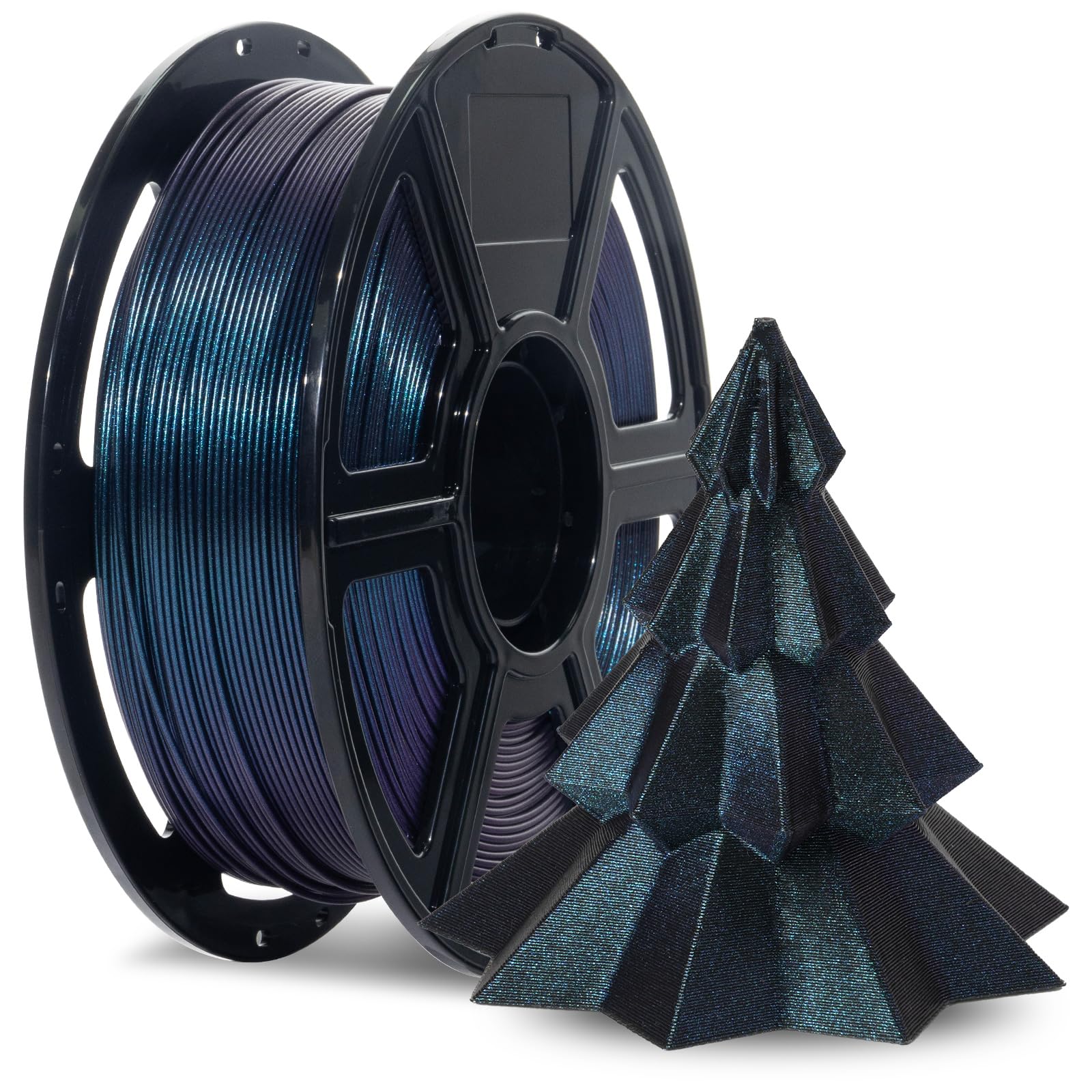 FLASHFORGE  Rapid PETG 3D Printer Filament 1.75mm Burnt Titanium 1kg 2.2lbs Dimensional Accuracy 0.02mm Max 600mm Fast Printing Light Color Changing Effect Good Layer Line Hiding Performance