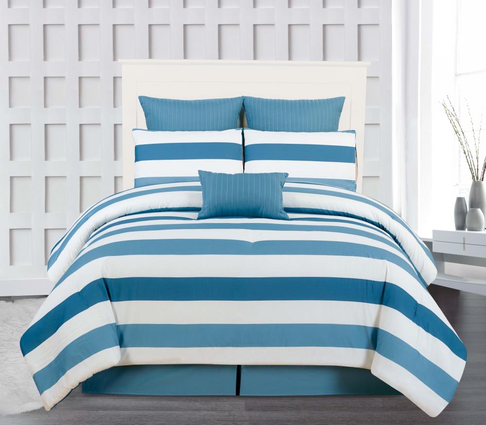 Duck River Textile Darby Striped 7 Piece Comforter Set at Lowes.com