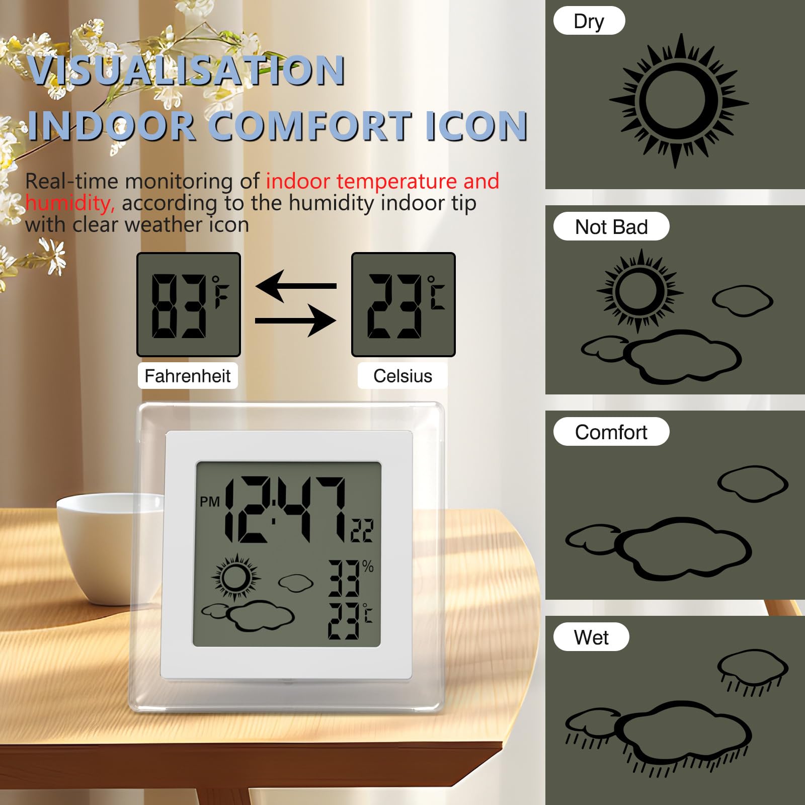 Phewnyzo LPW0811W204 Indoor-Outdoor-Clocks - View #3