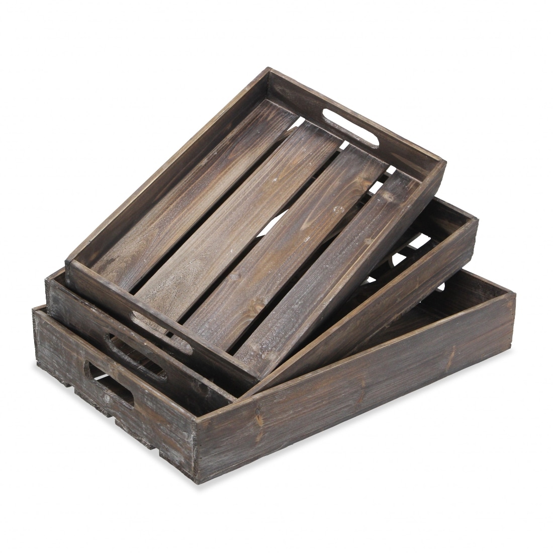 HomeRoots 4000483316 3-in x 19.25-in Brown Rectangle Serving Tray