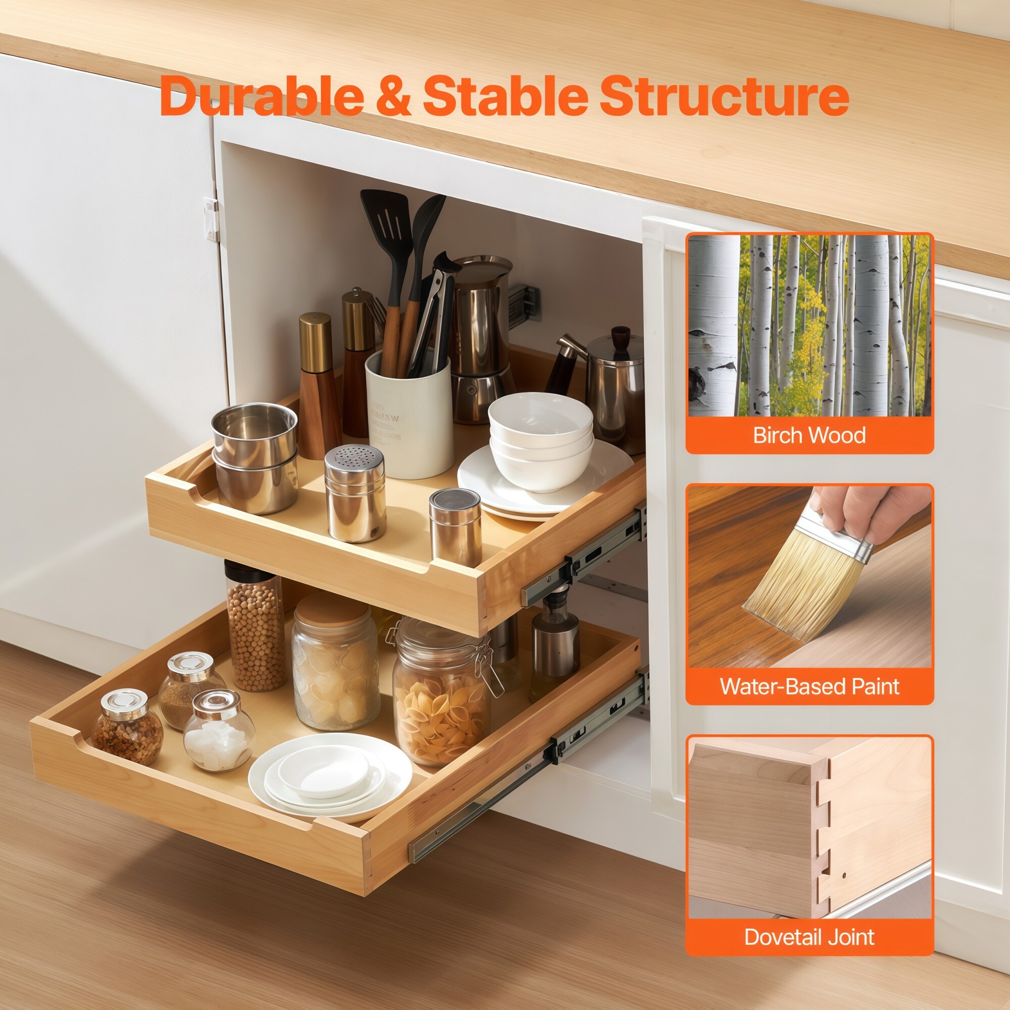 Numhew NHWILL1576 Pull-Out-Cabinet-Baskets - View #3