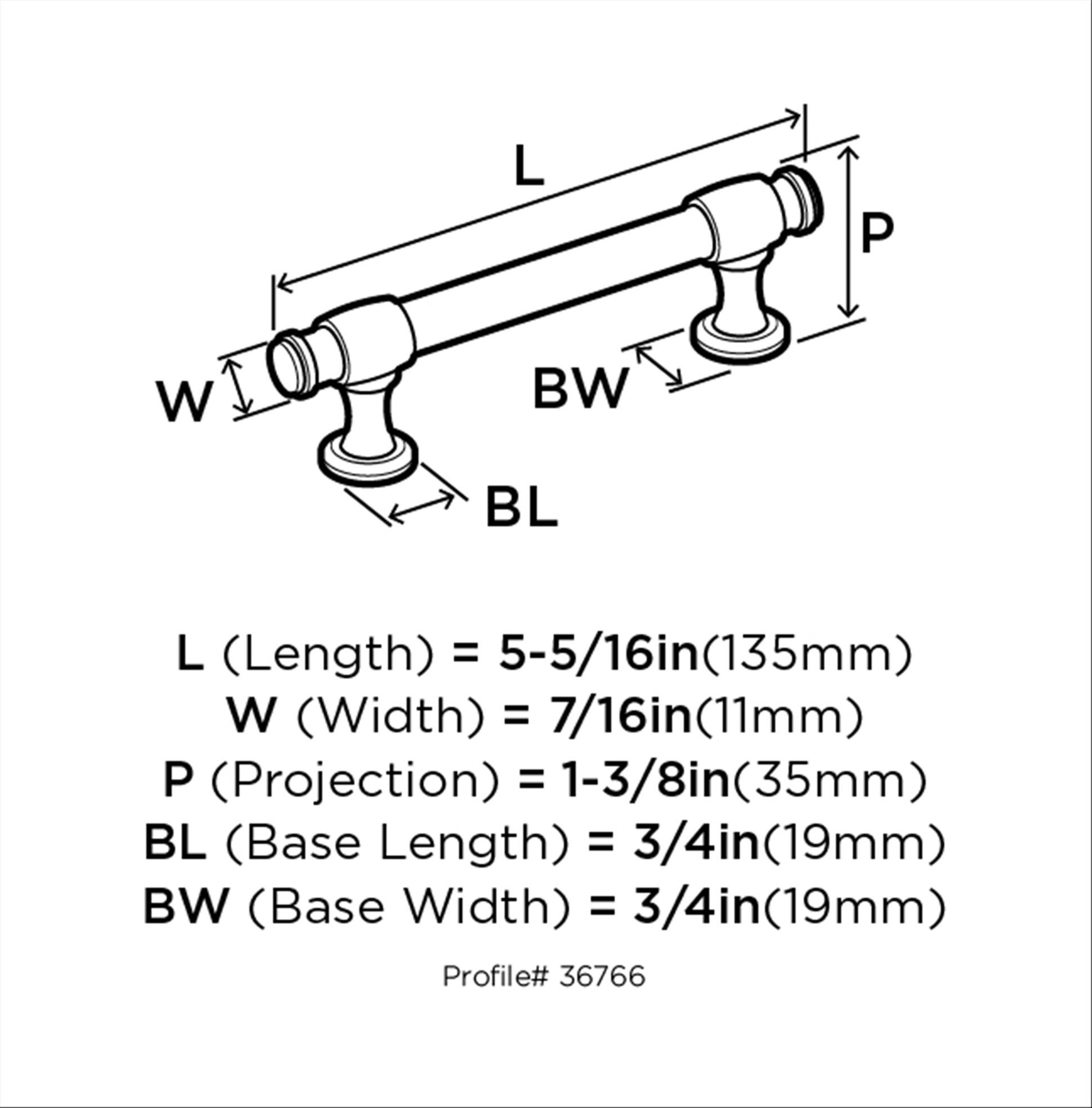 Amerock BP36766FB Cabinet-Pulls - View #7