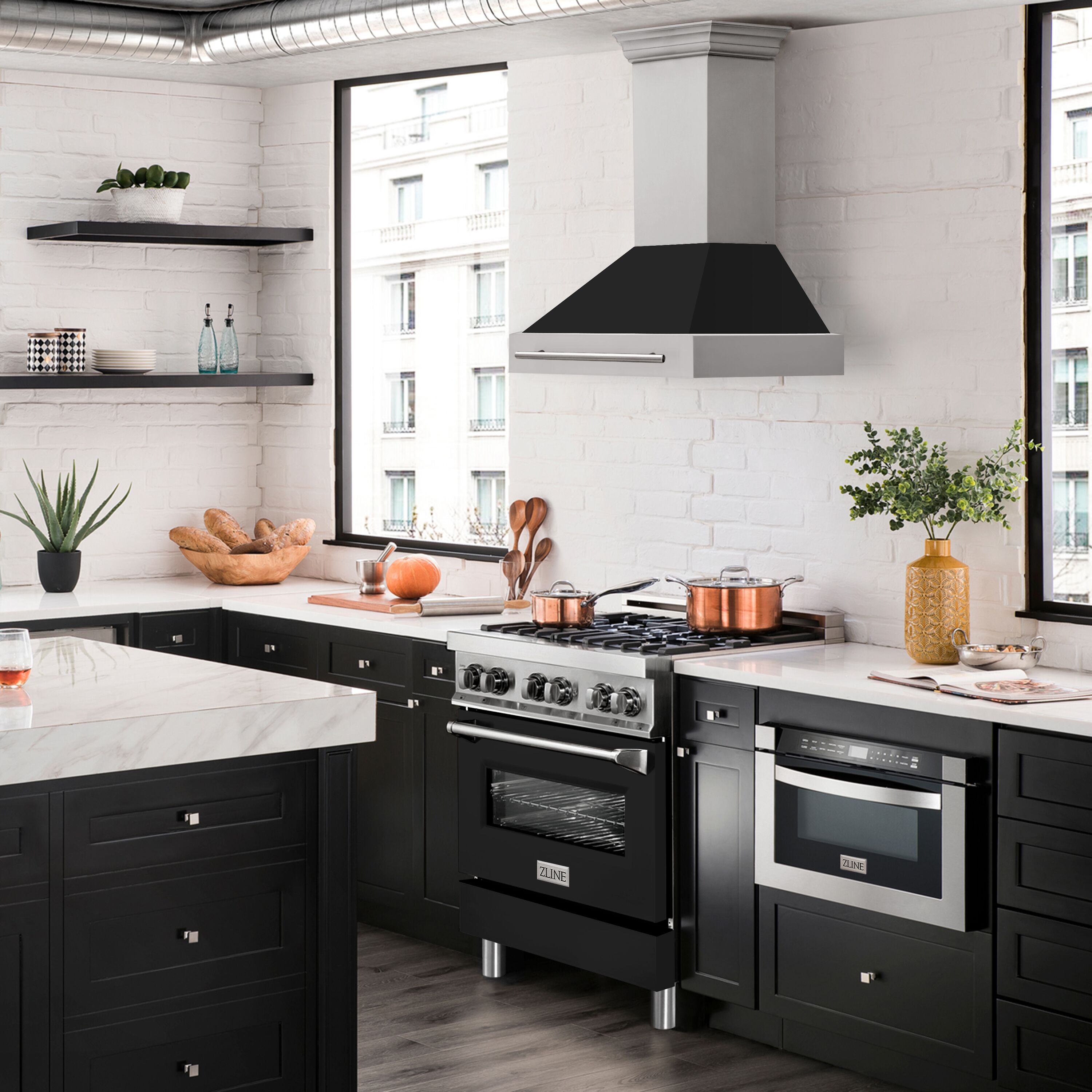 ZLINE KITCHEN & BATH 8654STX-BLM-30 Wall-Mounted-Range-Hoods - View #4