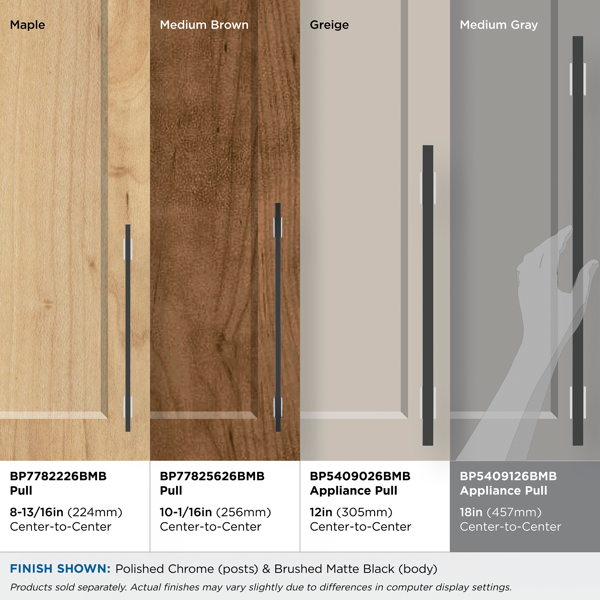 Amerock BP5409126BMB Cabinet-Pulls - View #6