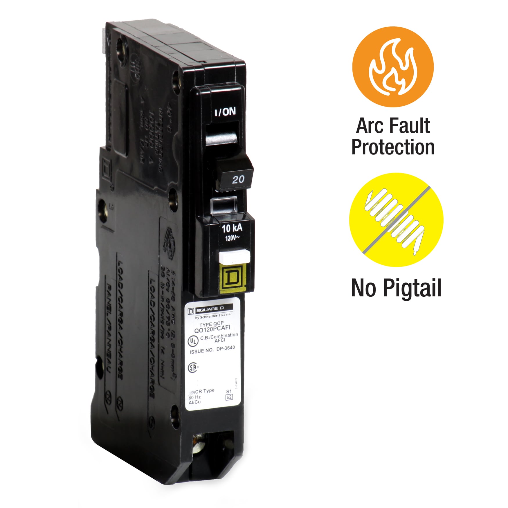 Homeline 20 Amp Single-Pole Plug-On Neutral Dual Function (CAFCI and GFCI)  Circuit Breaker