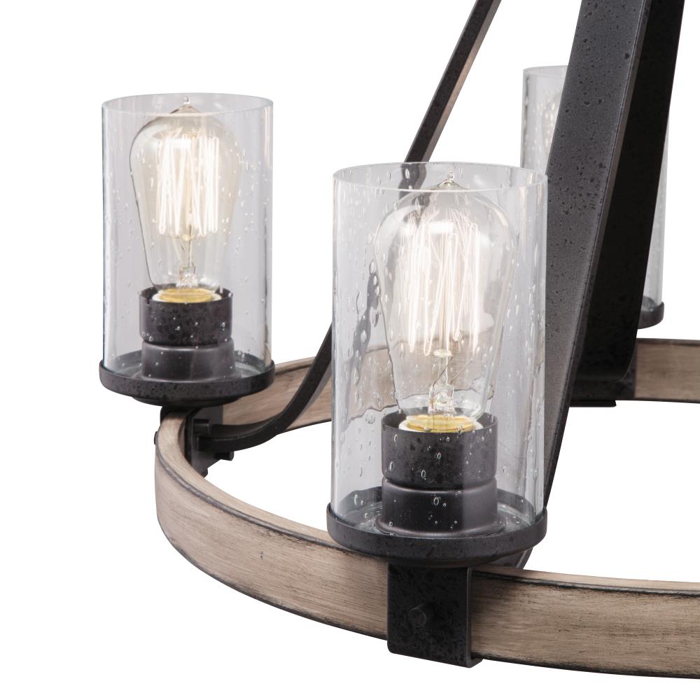 Kichler Barrington 5-Light Antique Black Rustic Dry rated Chandelier