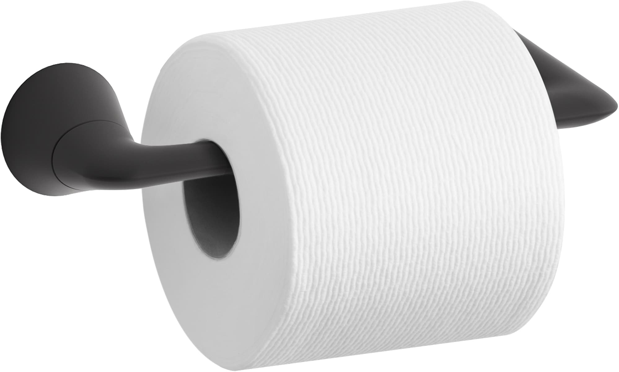 KOHLER Modern Matte Black Wall Mount Pivot Toilet Paper Holder in the ...
