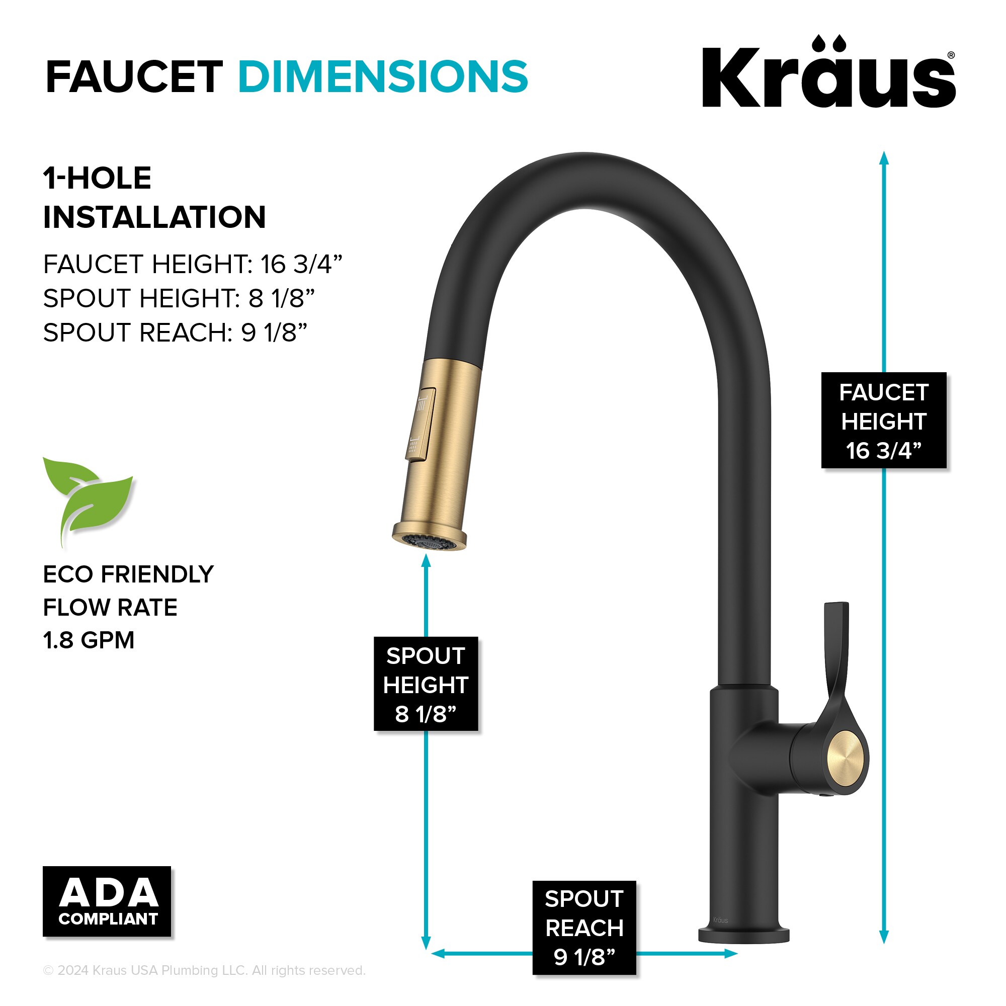 Kraus KPF-2840SFBBMB Kitchen-Faucets - View #6
