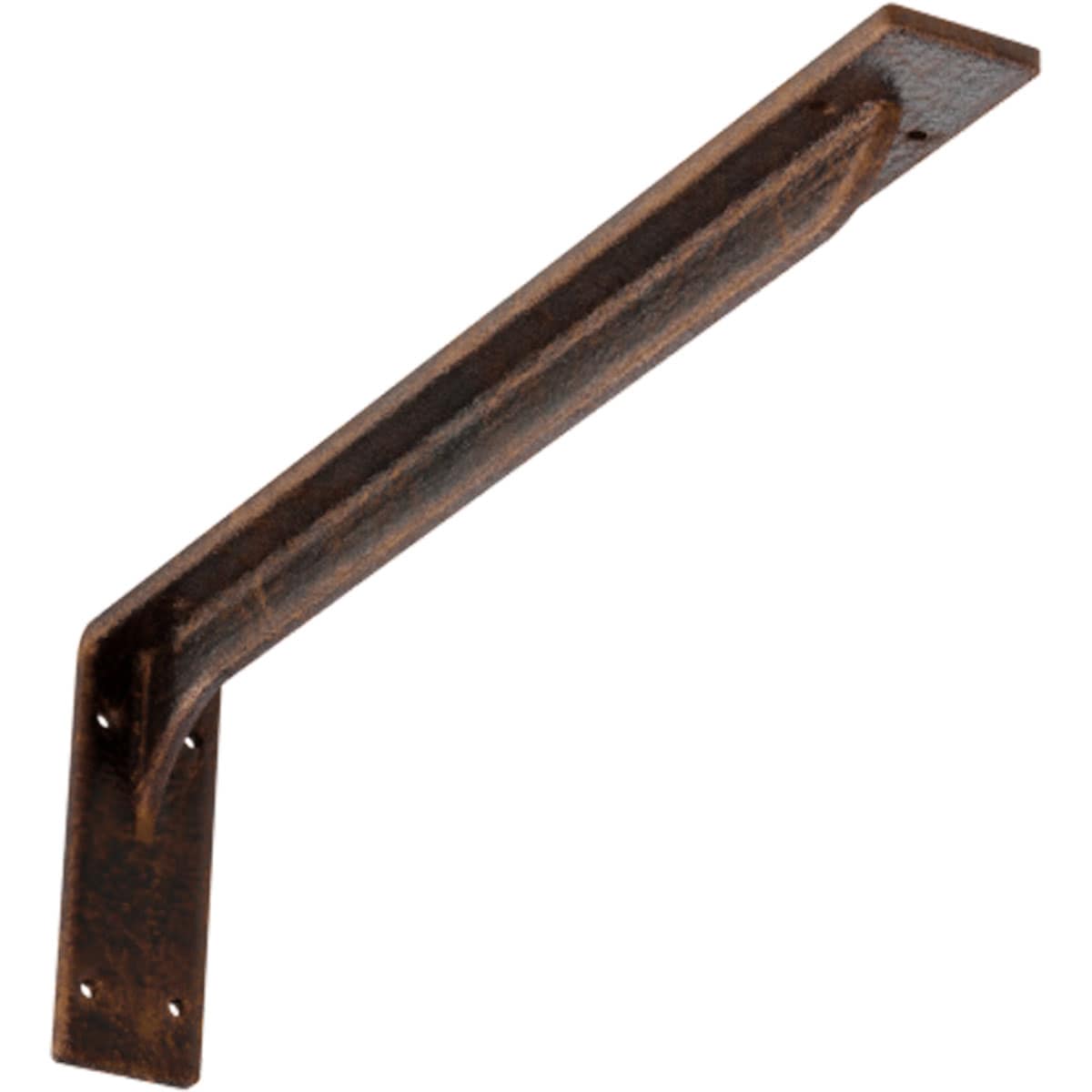 Ekena Millwork BKTM02X20X06EBACO Embrey 20-in x 2-in x 6.5-in Antique copper Steel Mounting bracket