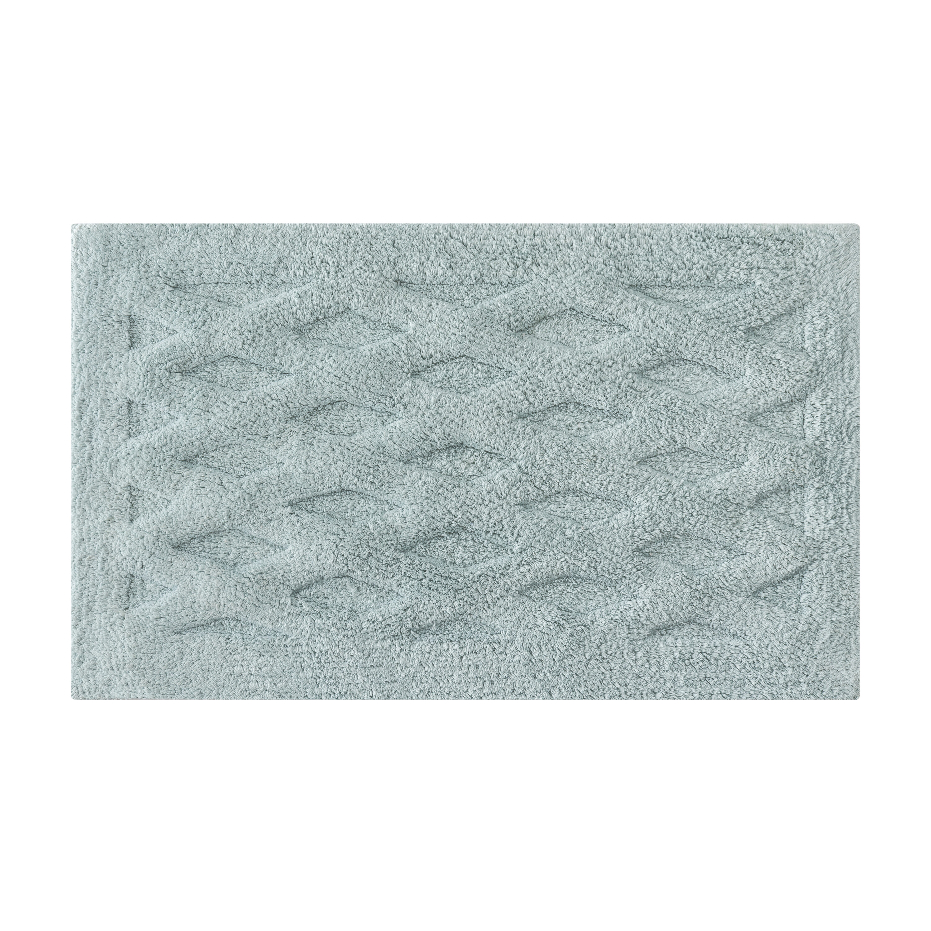 MH LONDON MH-BR-1068 Windsor 34-Inches x 21-Inches Blue Cotton Bath rug