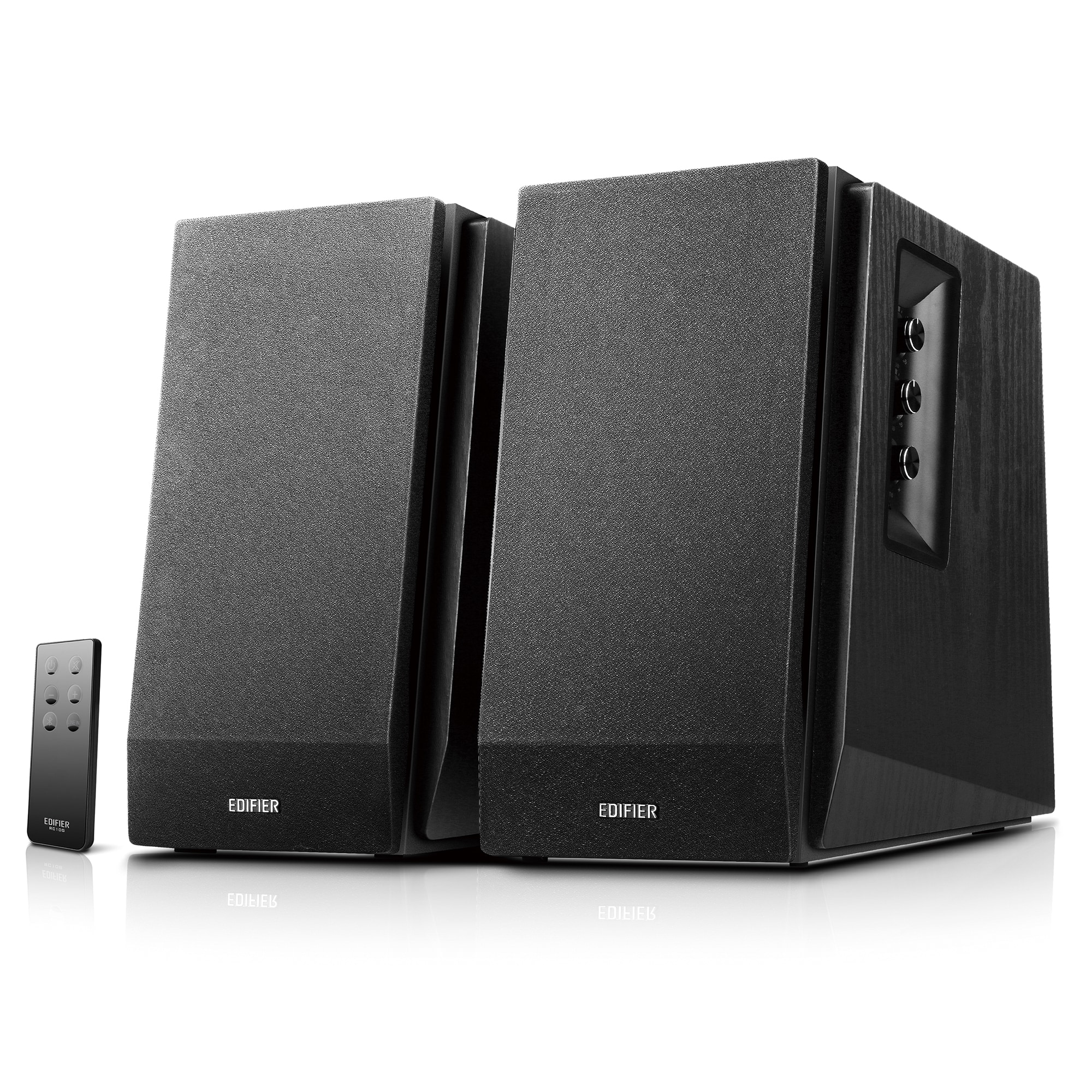 Edifier 66 -Watt Bluetooth Indoor Bookshelf Speaker in Black 2 Speaker Set