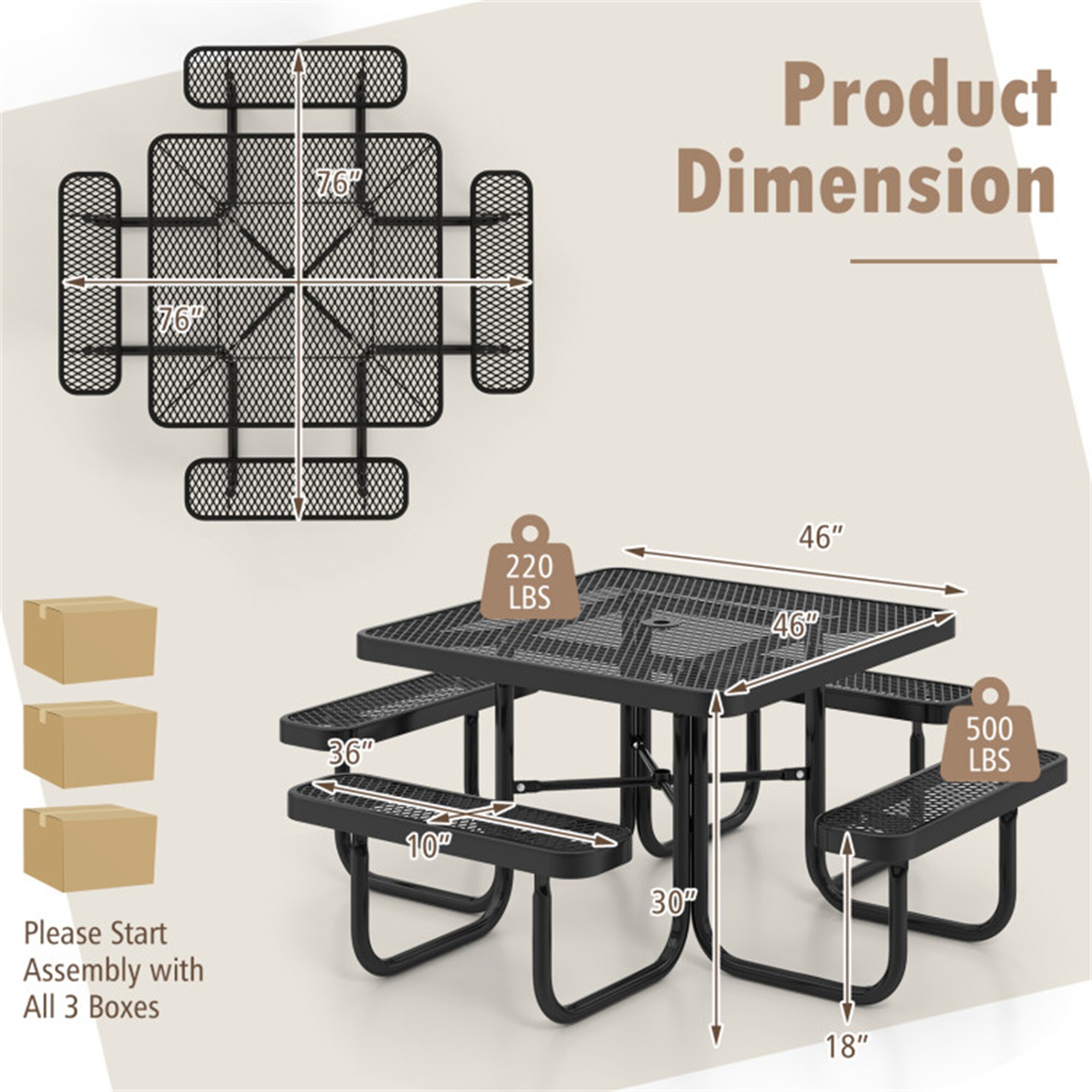 BABOOM BOM-5NY+-CO Picnic-Tables - View #3