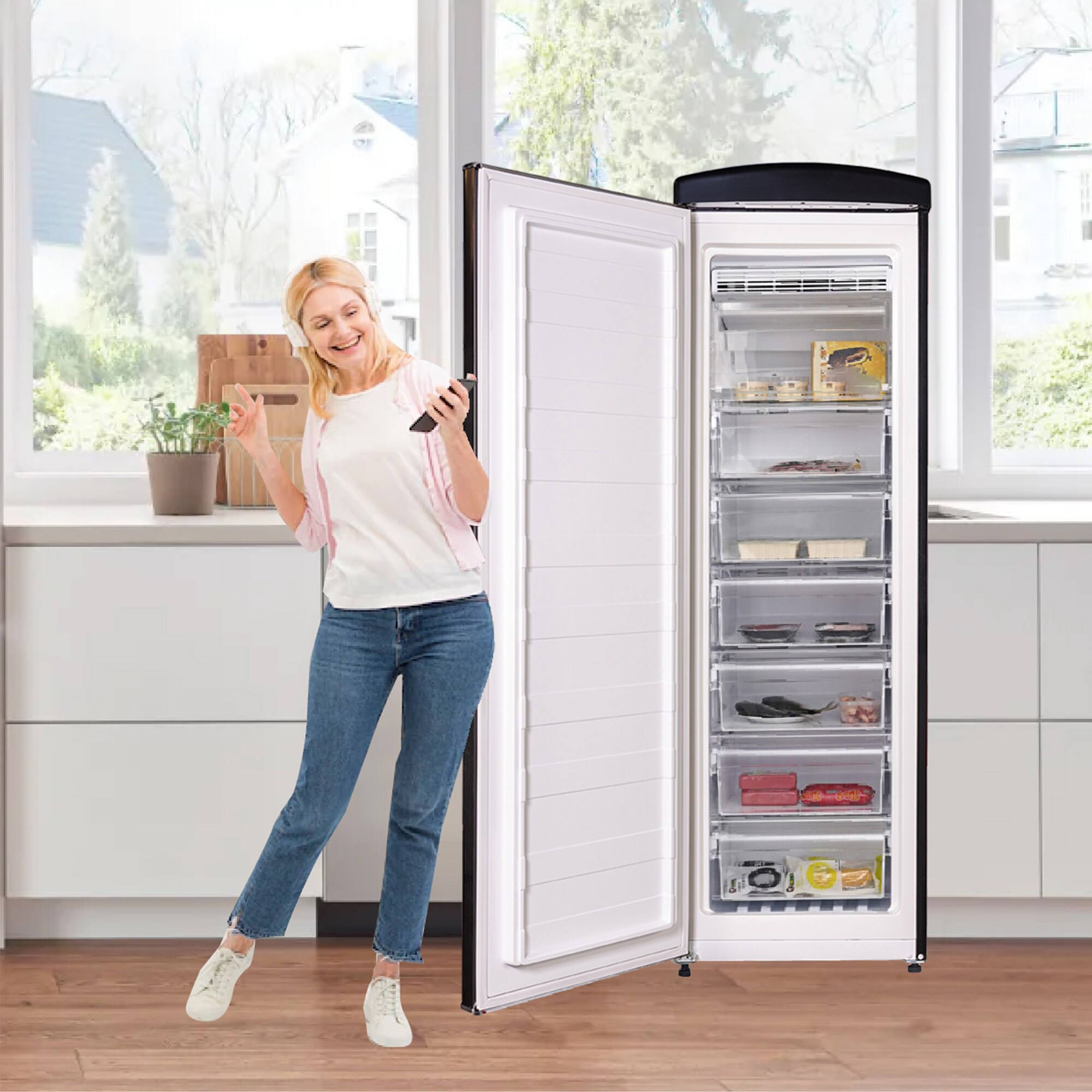 Conserv 3 Cubic Feet Undercounter Upright Freezer with Adjustable  Temperature Controls