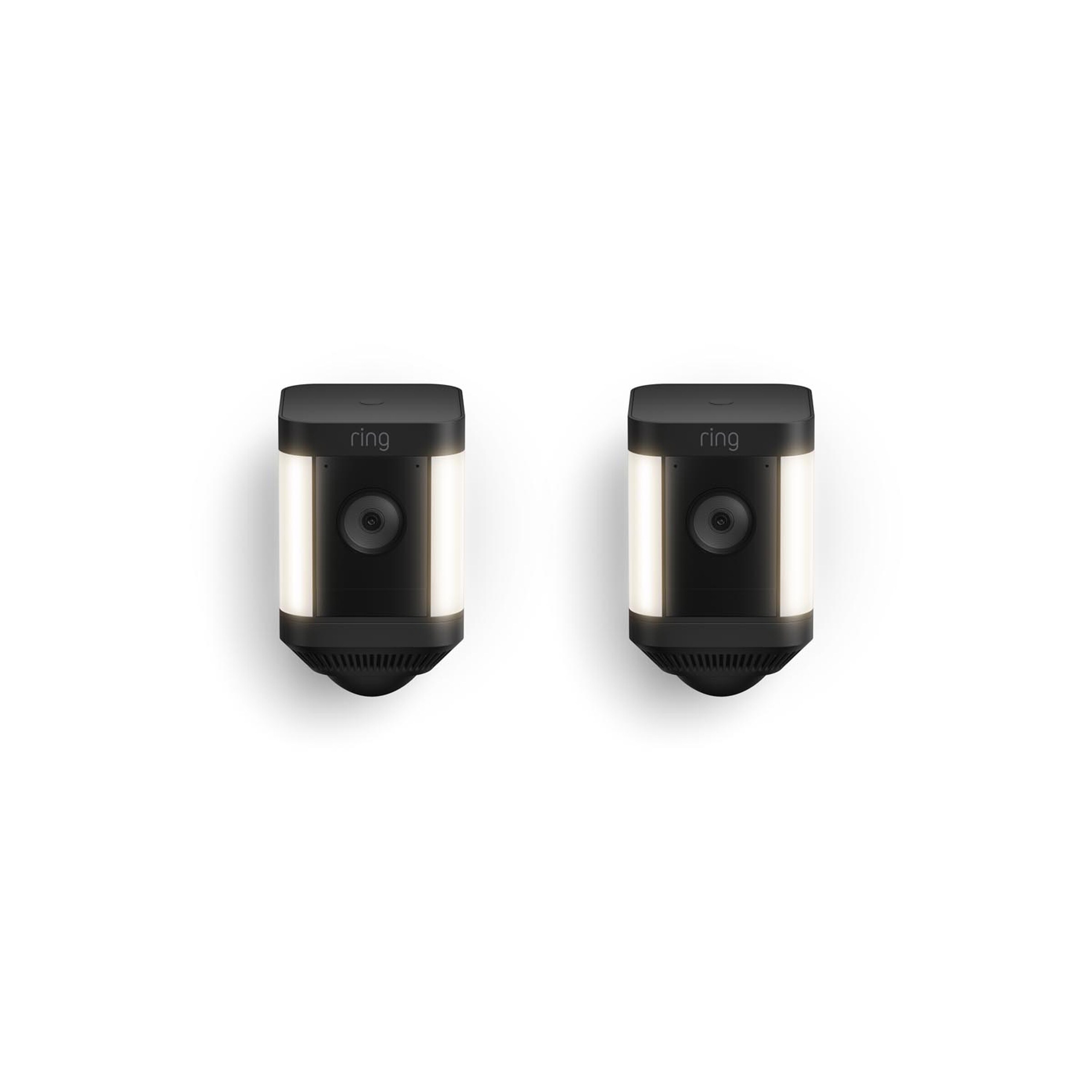 Ring Spotlight Cam Plus Battery - Smart Security Video Camera with 2 Motion-Activated LED Spotlights, 2-Way Talk, Color Night Vision, 2-Pack, Black