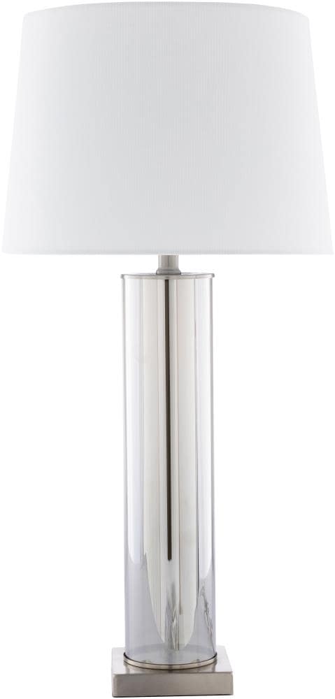 Surya NLS-001 Nials 29-in Light Gray 3-Way Table Lamp with Linen Shade