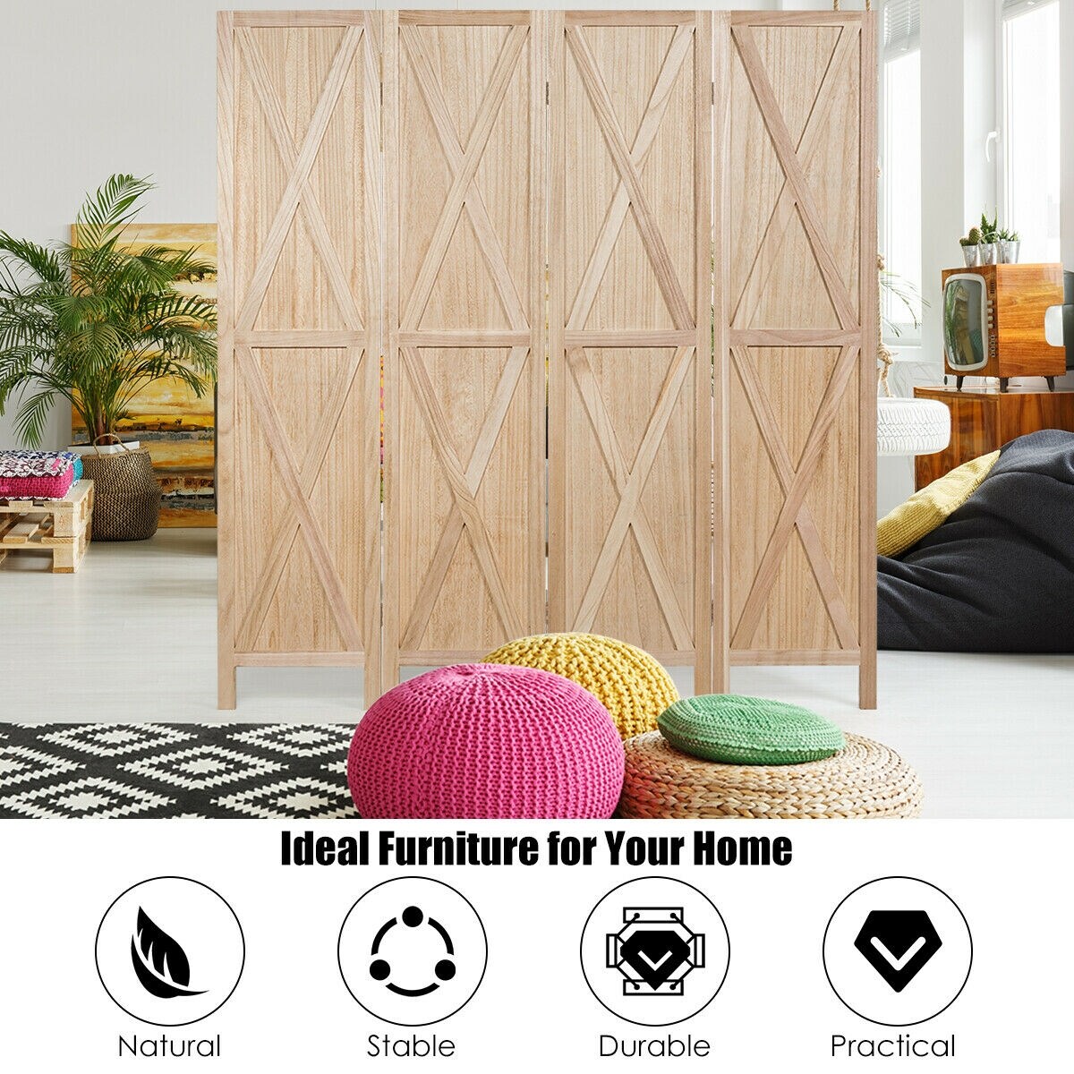 CASAINC WF-HYSN-65237BN Indoor-Privacy-Screens - View #3