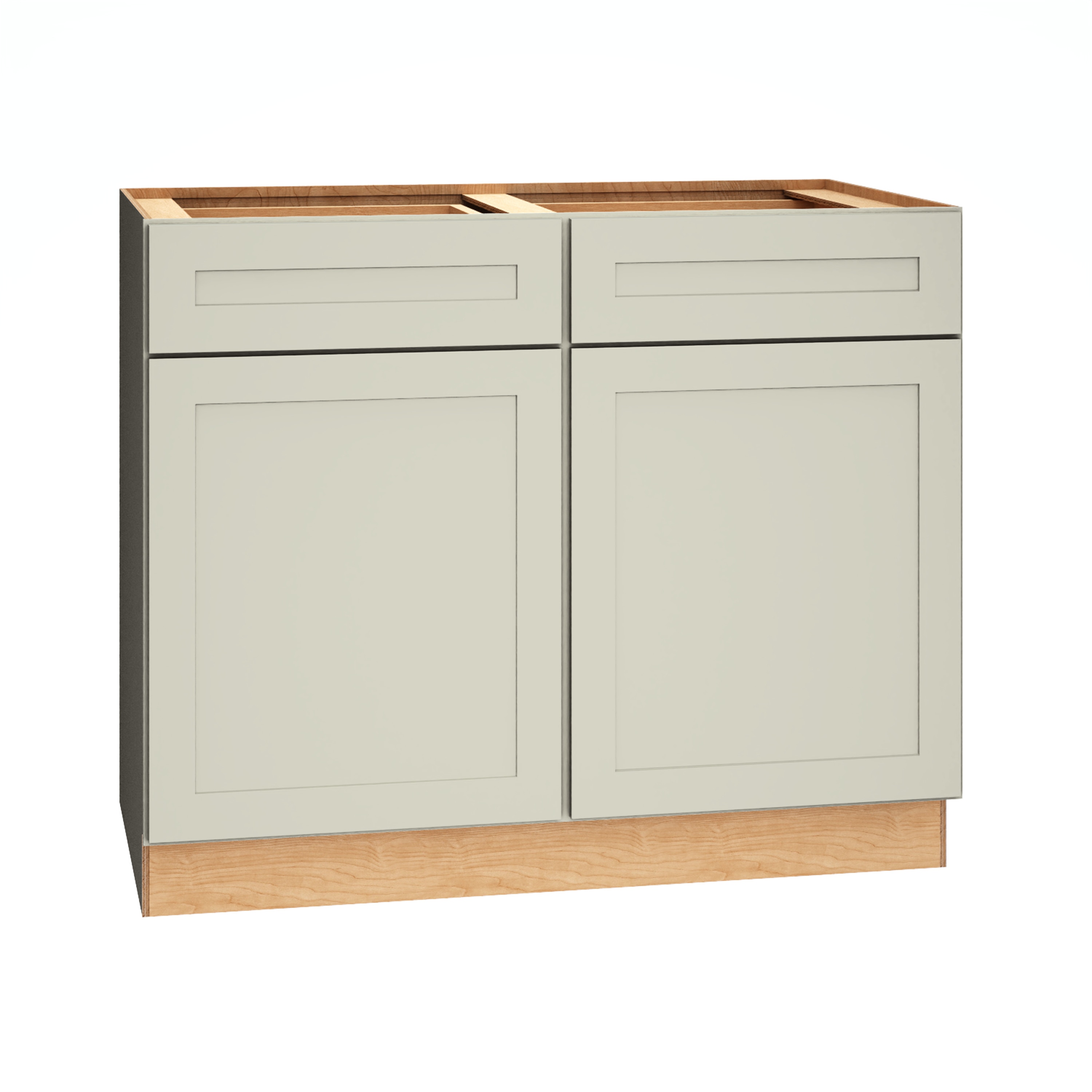 Diamond Express 61D-B42 Jamestown 42-in W x 34.5-in H x 24-in D Icy Avalanche Base Fully assembled Plywood Cabinet (Recessed Panel Shaker)