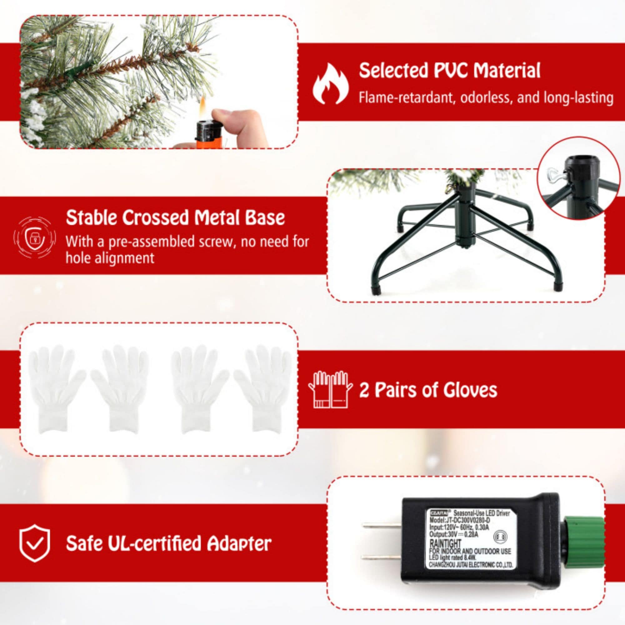 WELLFOR YA799575GN Artificial-Christmas-Trees - View #8