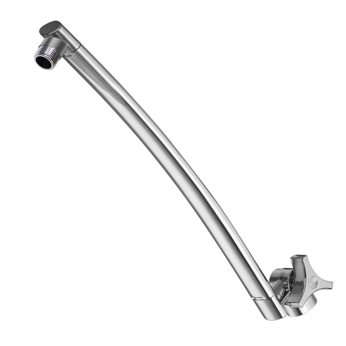 Chrome Shower Arm In The Bathroom, Extra Long Shower Arm