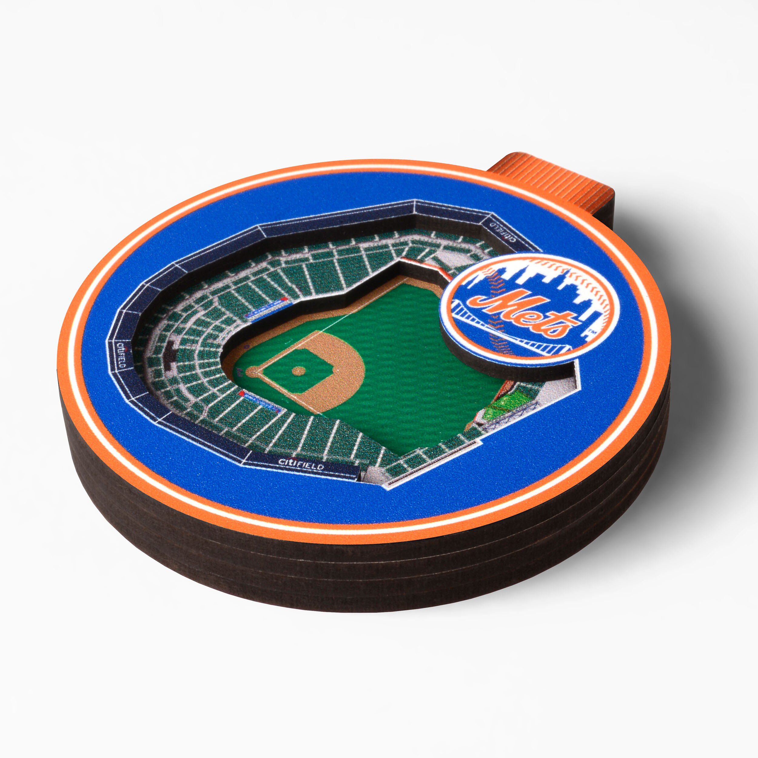 NEW YORK Mets METAL Can KOOZIE 3D