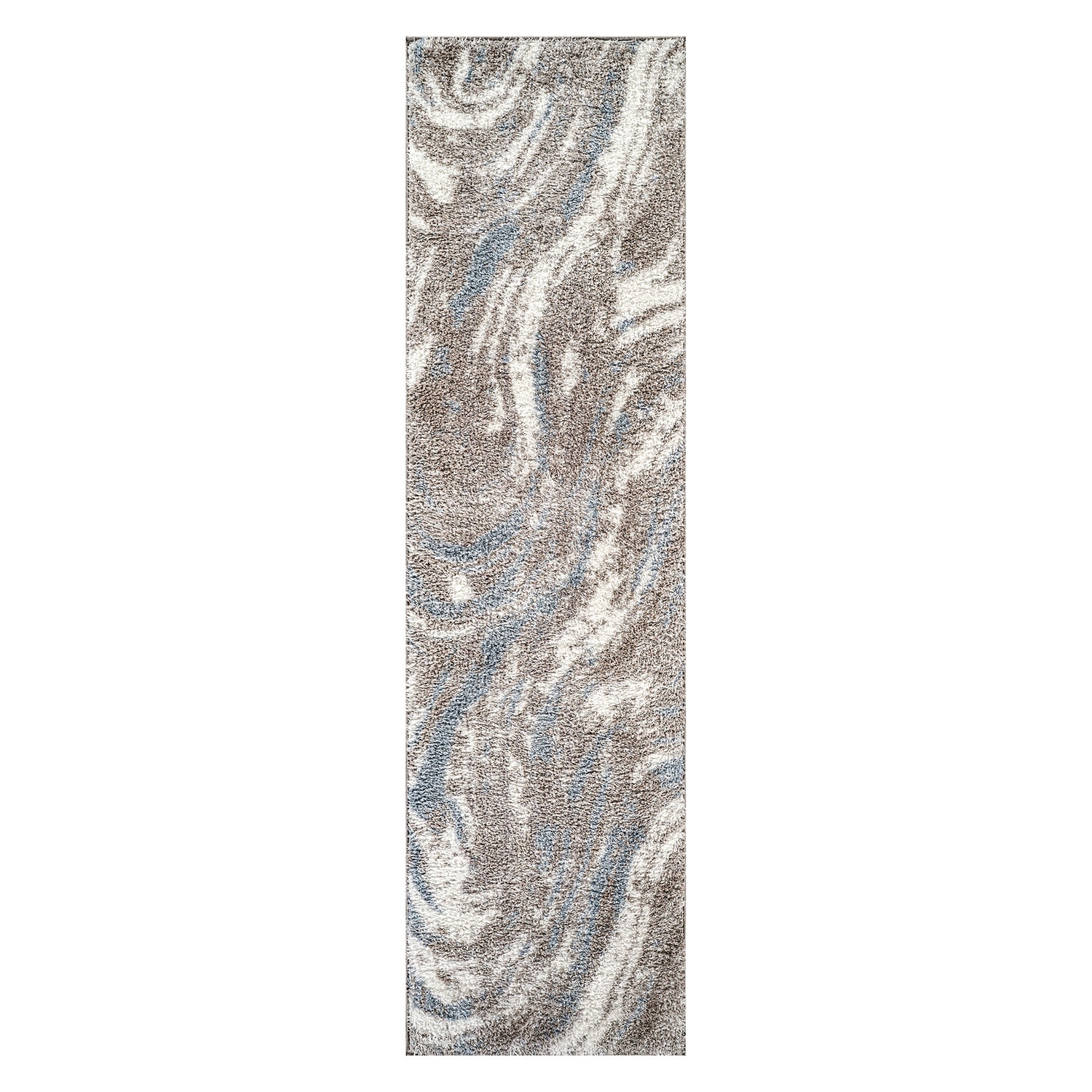 Horizon 2 x 12 (ft) Loomed Polyester Blue Rectangular Indoor Abstract Global Spot Clean Only Pet Friendly Runner rug
