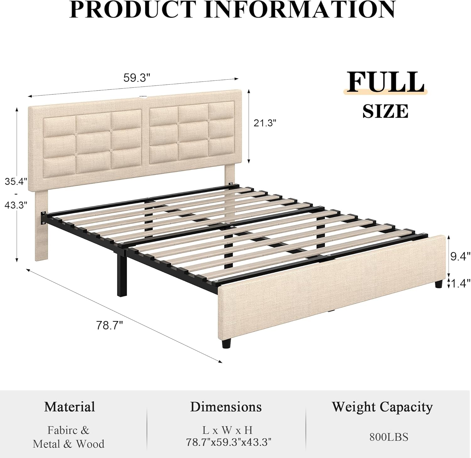 Vecelo LOE-RF01-USB-BGE beds - View #3