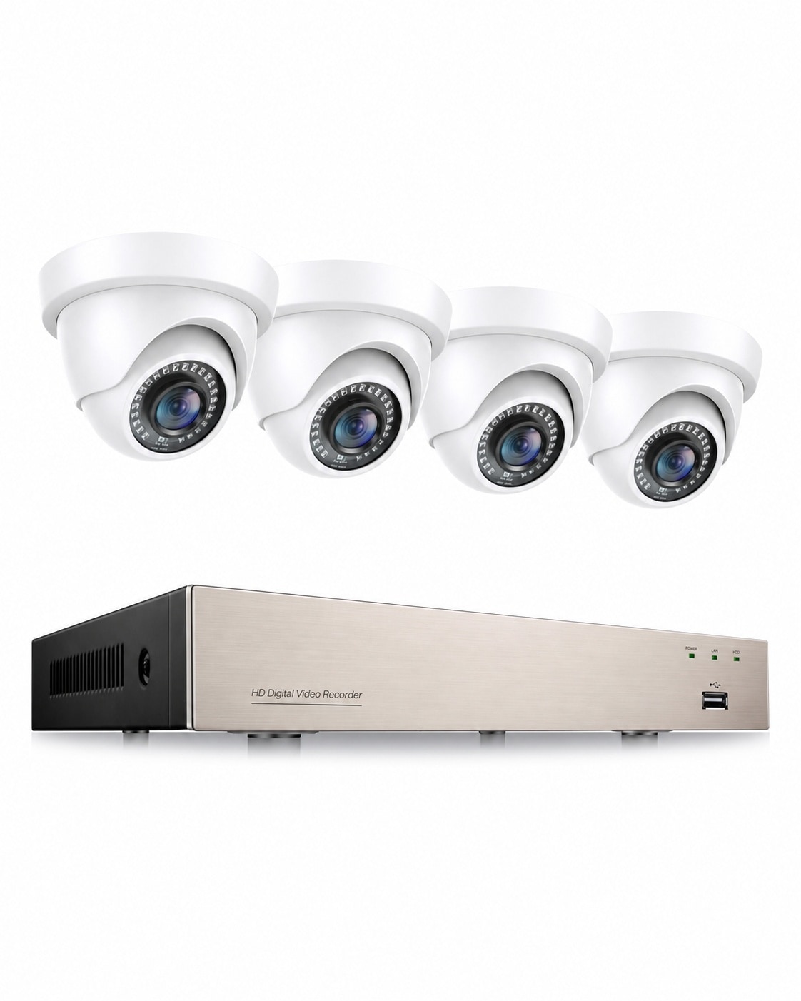 Anqtovp 3K Lite 8CH H 265 Home Security Camera System with AI Human Vehicle Detection Night Vision 5MP Lite 8 Channel CCTV DVR 4pcs 1080P